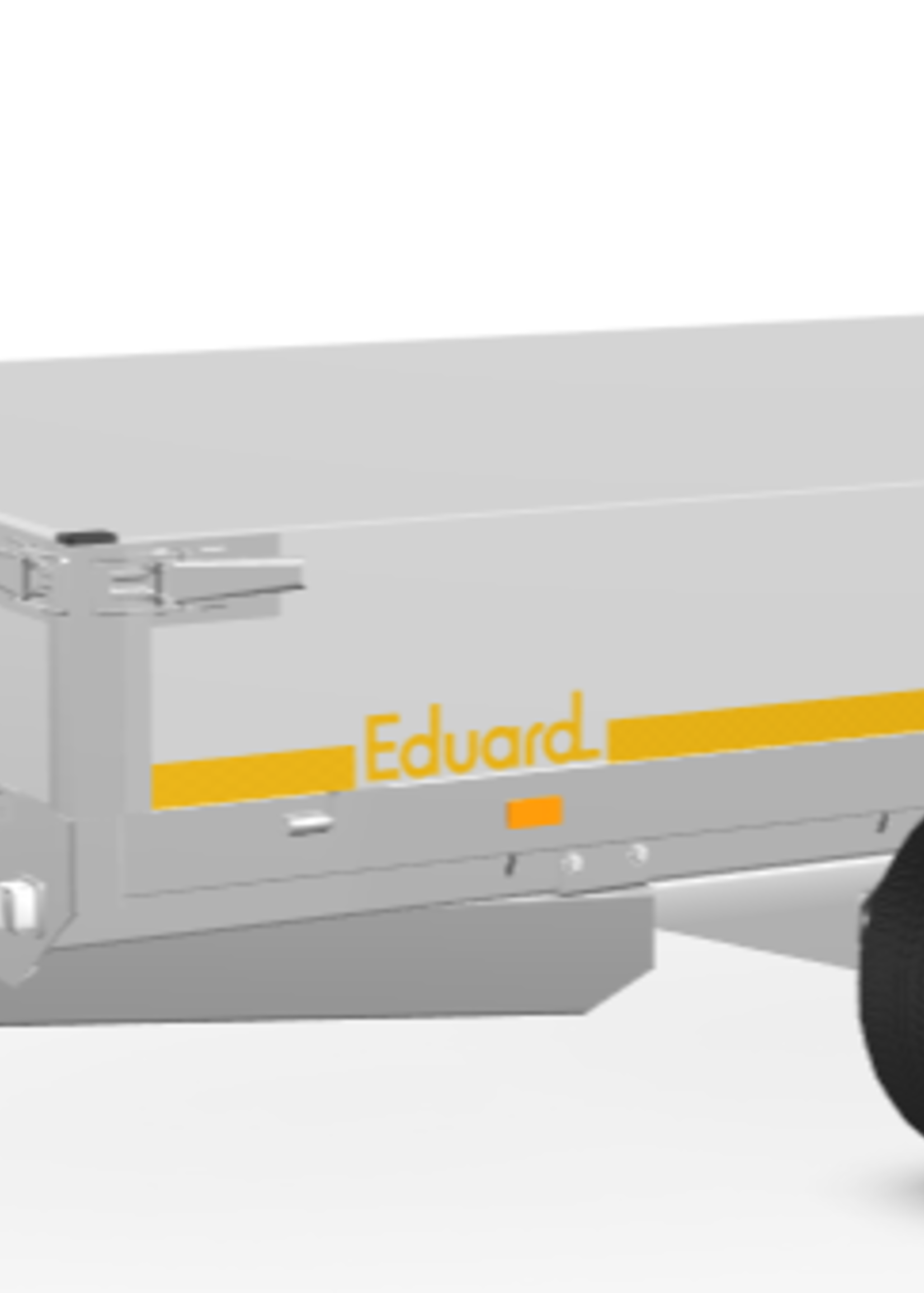 Eduard Geremde Eduard multitransporter - 356x180 cm - 2700 kg bruto laadvermogen - 63 cm laadvloerhoogte - 30 cm borden - inclusief oprijplaten en handlier