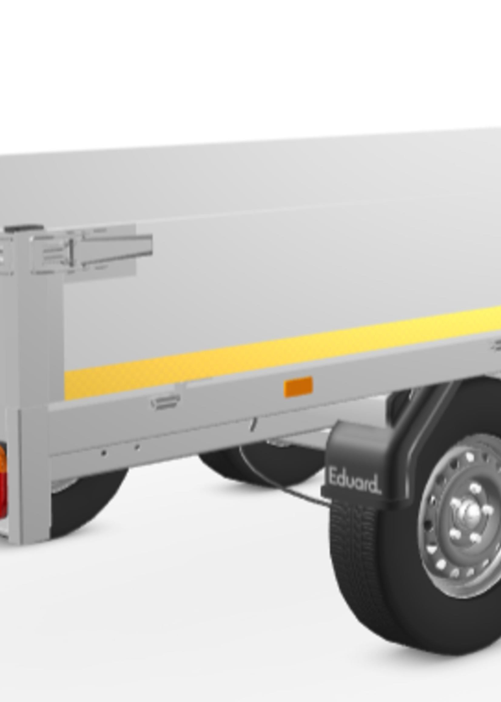 Eduard Geremde Eduard plateauwagen - 330x180 cm - 2000 kg bruto laadvermogen - 72 cm laadvloerhoogte - 30 cm borden