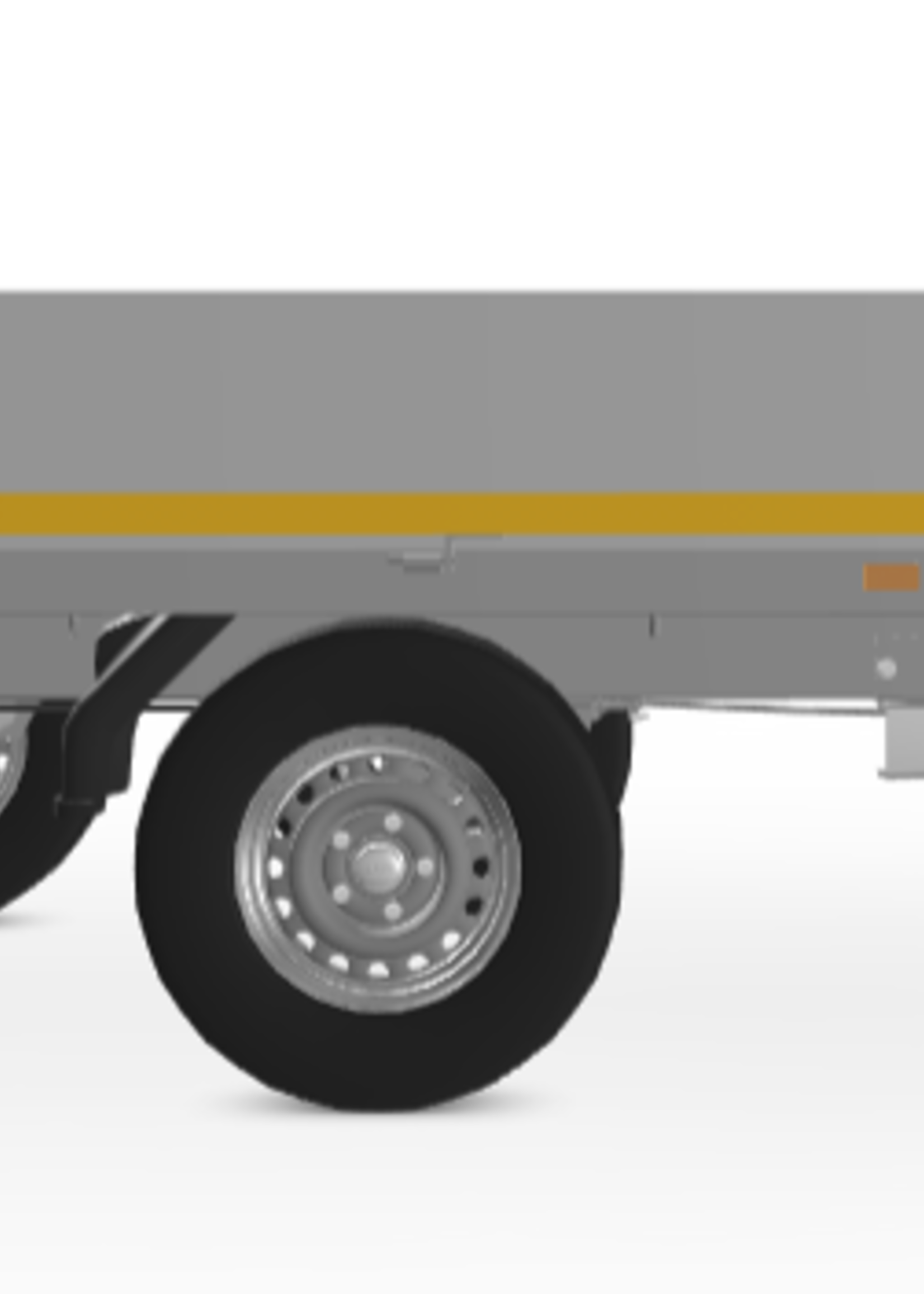 Eduard Geremde Eduard plateauwagen - 330x180 cm - 2000 kg bruto laadvermogen - 72 cm laadvloerhoogte - 30 cm borden