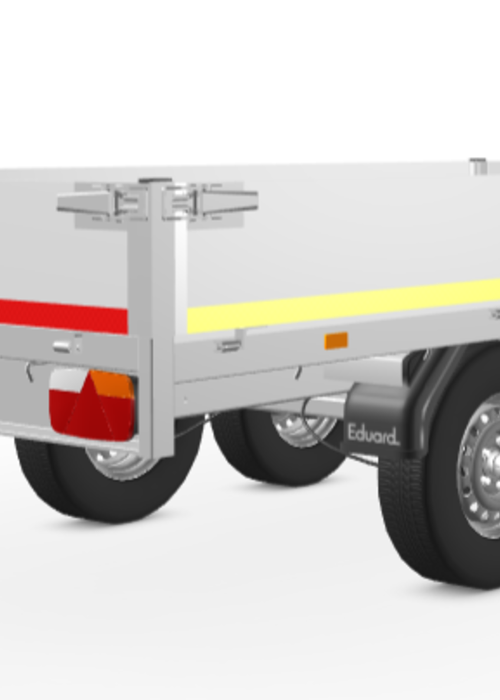 Eduard Geremde Eduard plateauwagen - 310x160 cm - 2000 kg bruto laadvermogen - 72 cm laadvloerhoogte - 30 cm borden