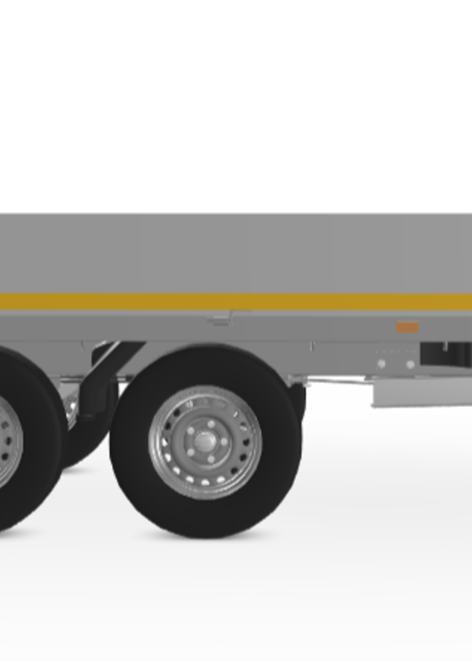Eduard Geremde Eduard plateauwagen - 310x160 cm - 2000 kg bruto laadvermogen - 72 cm laadvloerhoogte - 30 cm borden