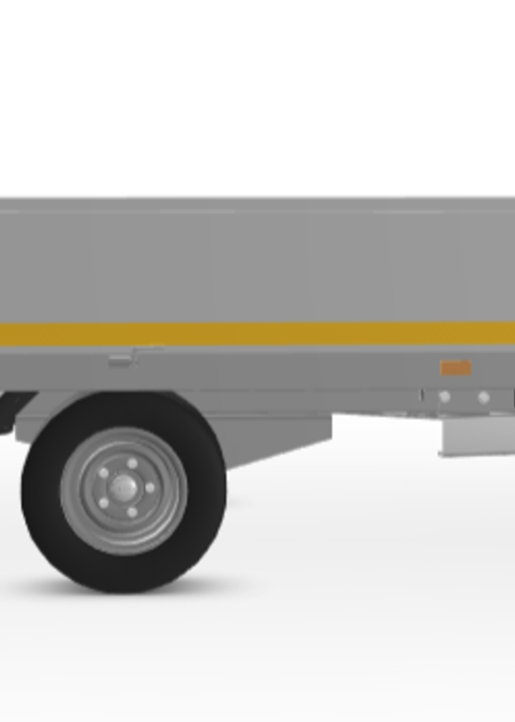 Eduard Geremde Eduard plateauwagen - 256x150 cm - 1500 kg bruto laadvermogen - 56 cm laadvloerhoogte - 30 cm borden
