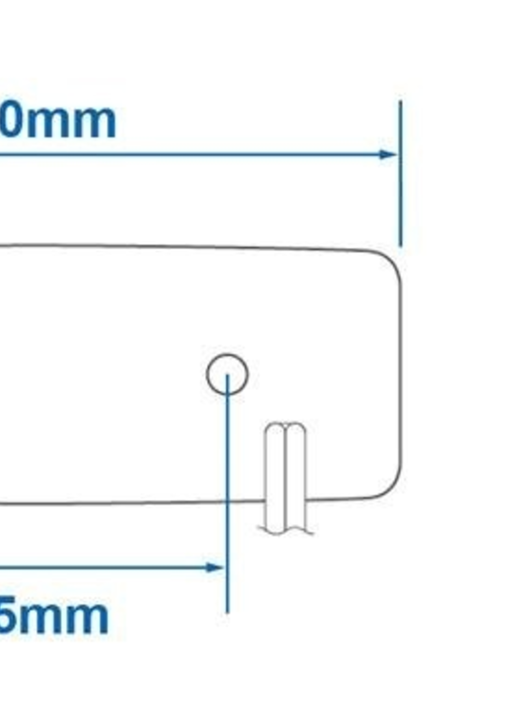 ProPlus Rechthoekige zijmarkeringslamp - witte markeringslamp - losse draad aansluiting - LED