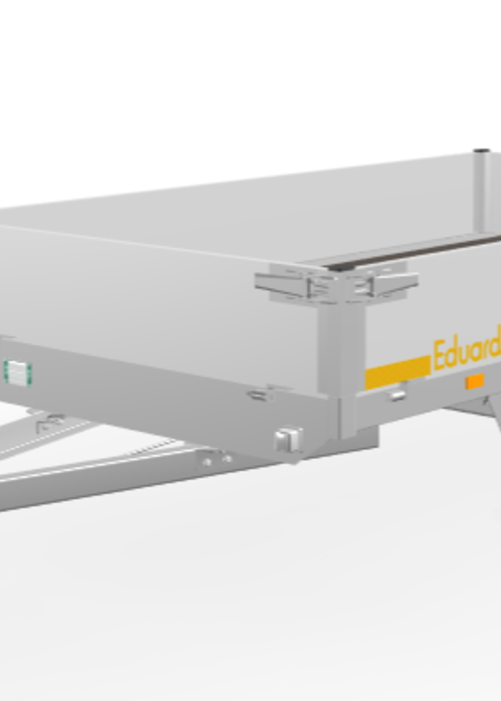 Eduard Geremde Eduard plateauwagen - 256x150 cm - 1000 kg bruto laadvermogen - 56 cm laadvloerhoogte - 30 cm borden