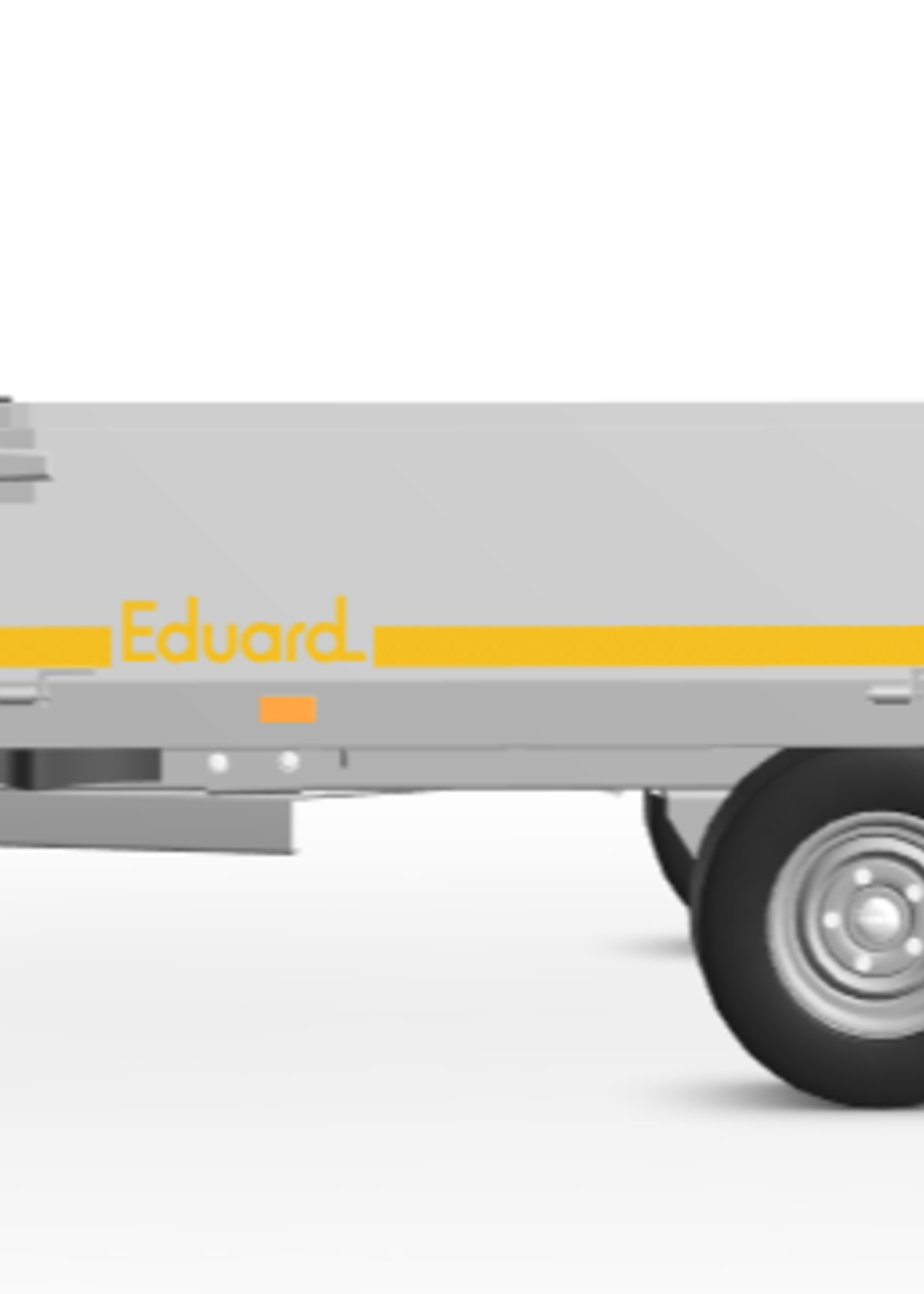 Eduard Geremde Eduard plateauwagen - 256x150 cm - 1000 kg bruto laadvermogen - 56 cm laadvloerhoogte - 30 cm borden