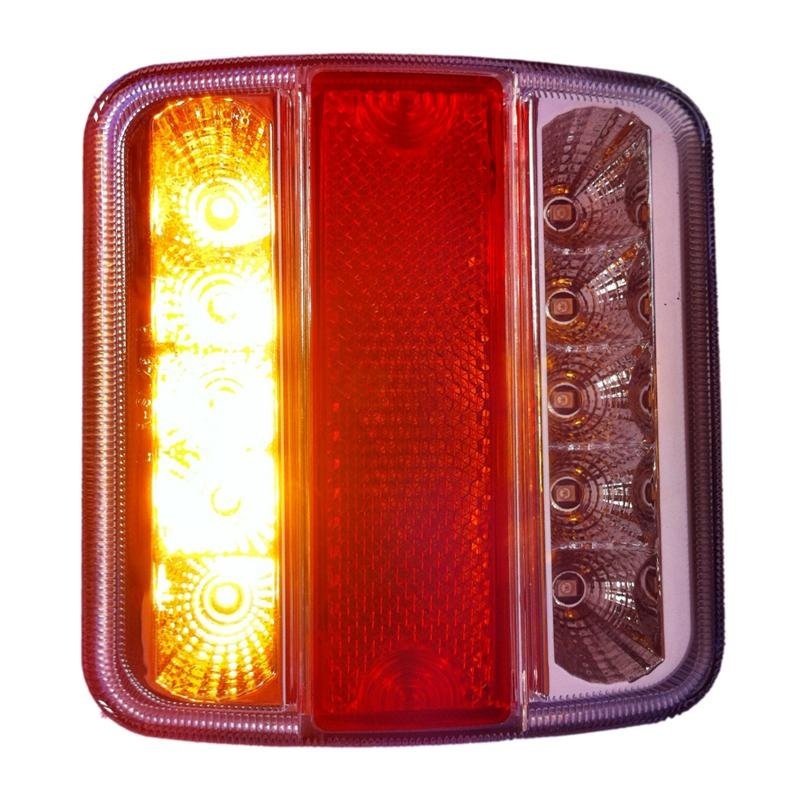 Achterlicht 4 functies 105x98x35 mm - LED - connector aansluiting