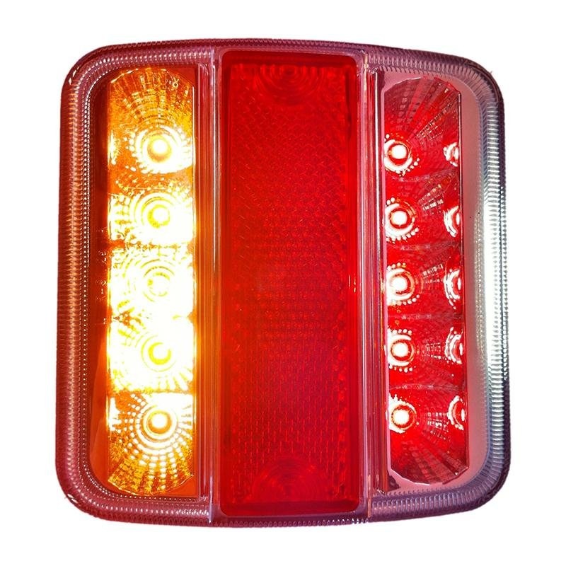 Achterlicht 4 functies 105x98x35 mm - LED - connector aansluiting