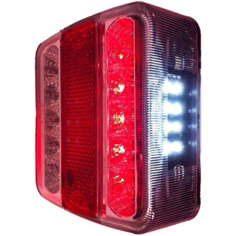 Achterlicht 4 functies 105x98x35 mm - LED - connector aansluiting