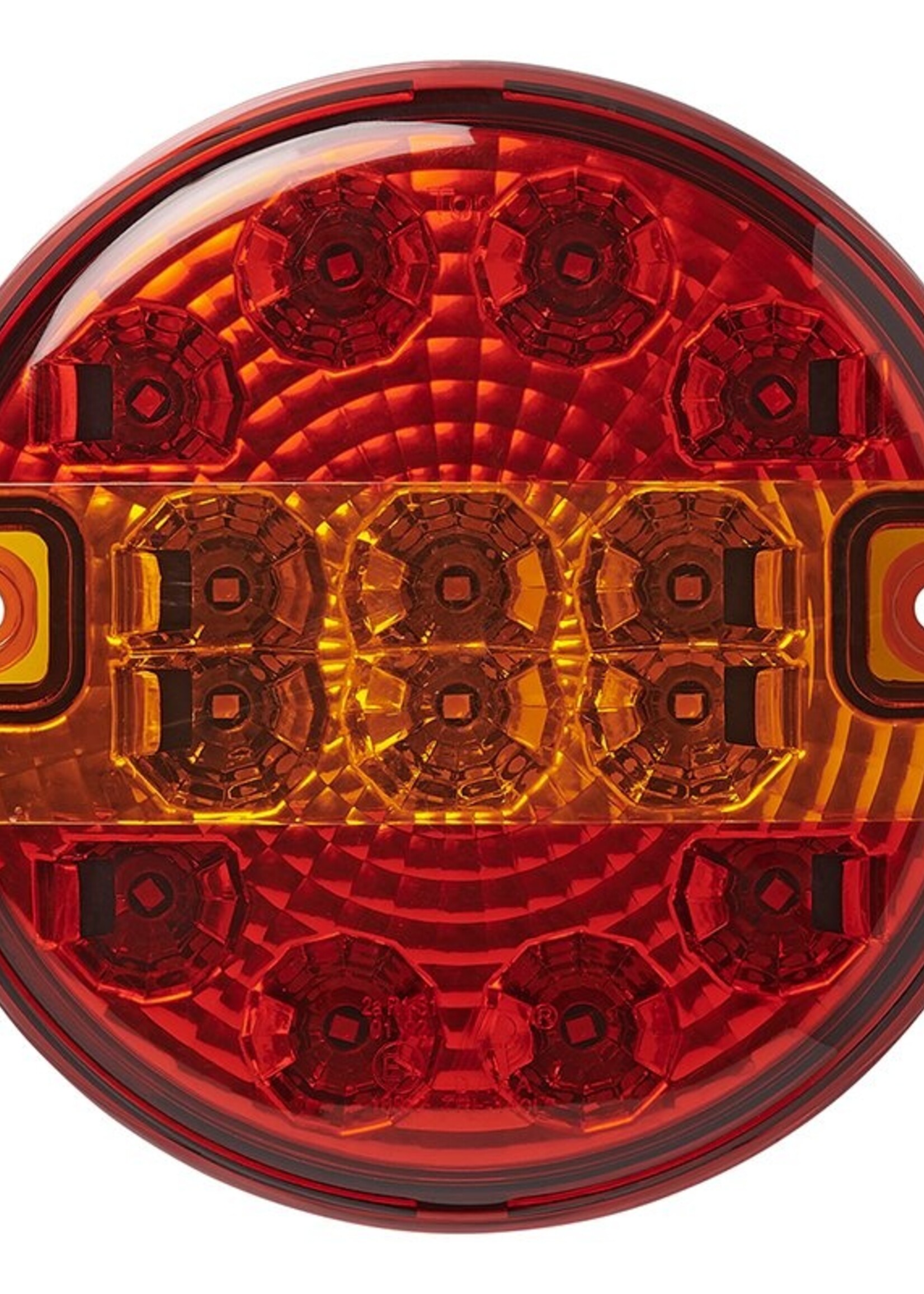 Cantonal LED achterlicht rond 140x32 mm met connector aansluiting - 30 cm kabel