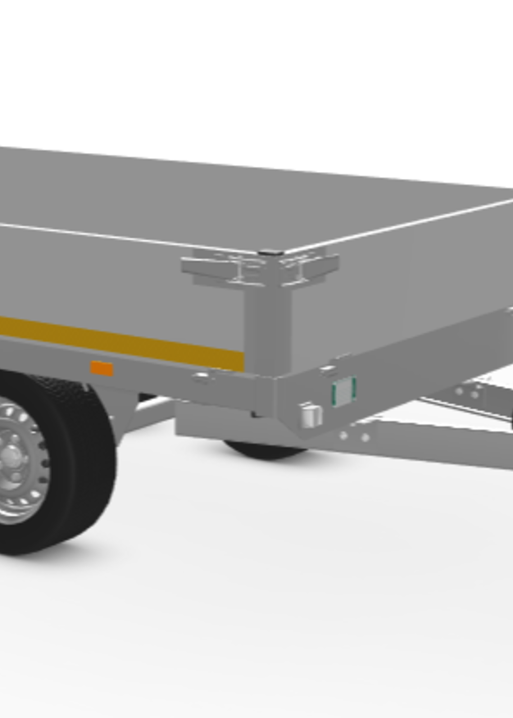 Eduard Geremde Eduard plateauwagen - 256x150 cm - 2000 kg bruto laadvermogen - inclusief oprijplaten