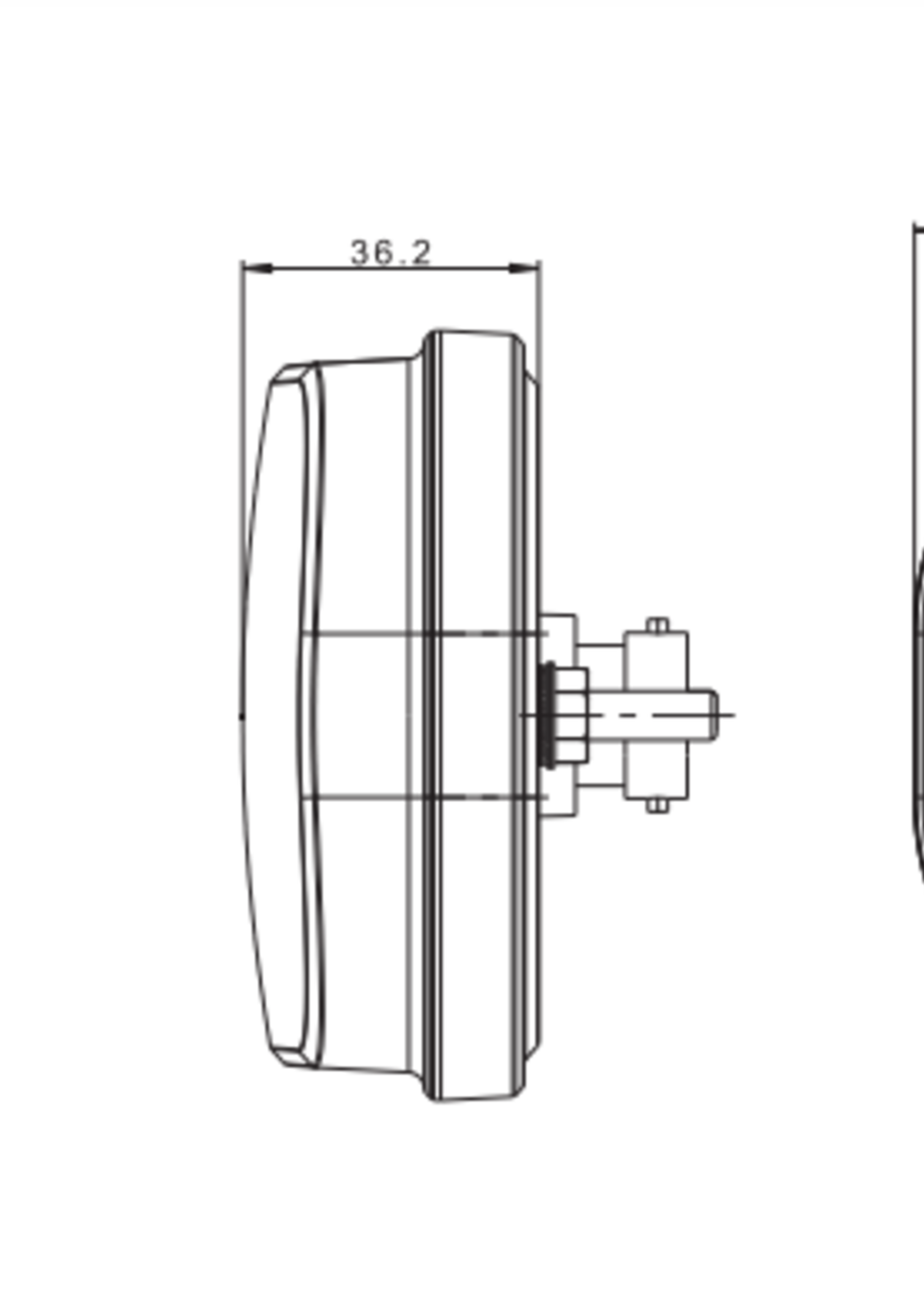 Fristom Fristom FT-230 rechts - inclusief achteruitrijverlichting - LED 215x95x38 mm - met dynamische richtingaanwijzer