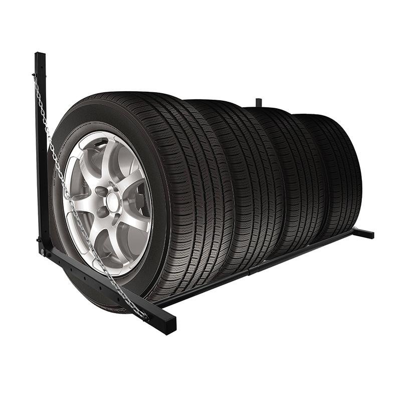 Bandenrek muurbevestiging - verstelbaar van 90 tot 122 cm - 90 kg maximaal draagvermogen