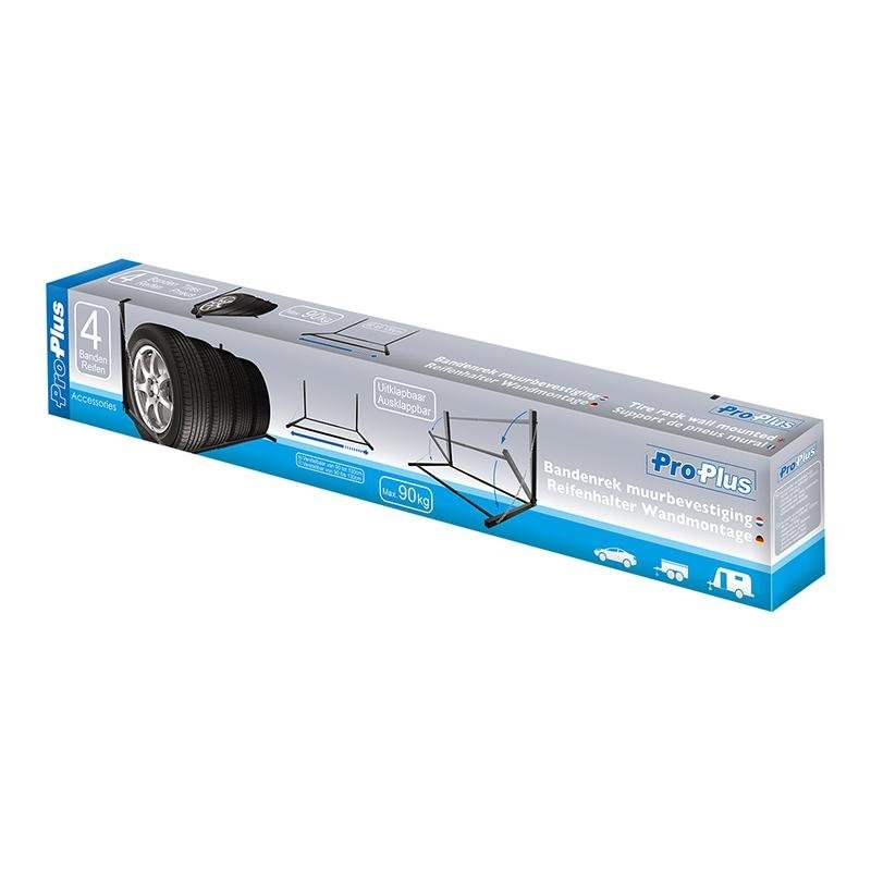 Bandenrek muurbevestiging - verstelbaar van 90 tot 122 cm - 90 kg maximaal draagvermogen