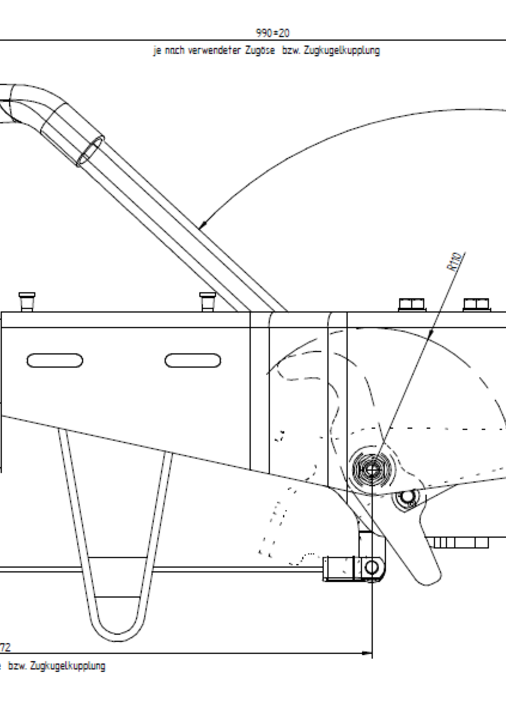 Knott Knott oplooprem aanhanger KRV30BGF - 3000 kg maximaal trekvermogen - koker 80 mm aansluiting