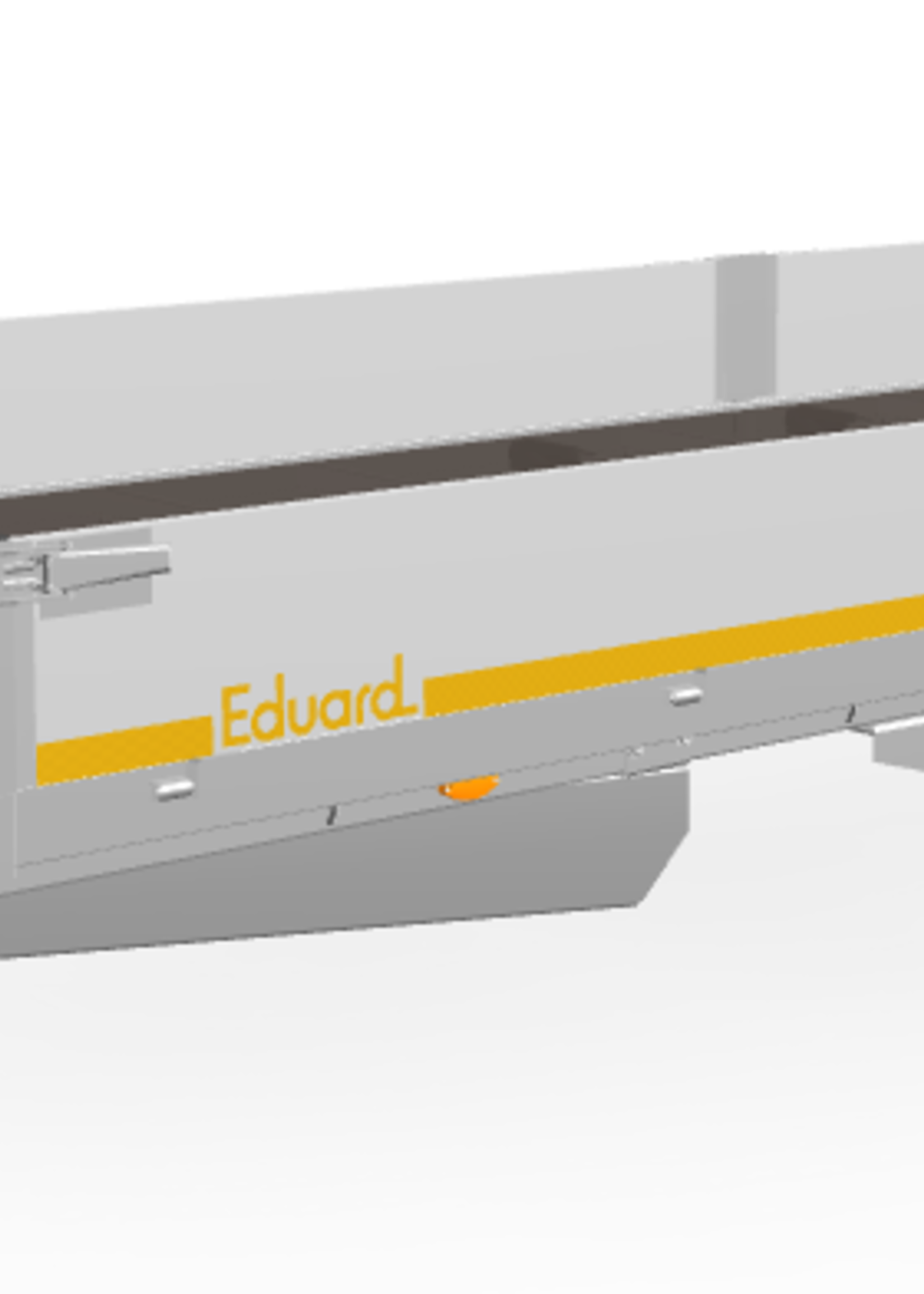 Eduard Geremde Eduard multitransporter - 606x200 cm - 3500 kg bruto laadvermogen - 63 cm laadvloerhoogte - 30 cm borden - inclusief oprijplaten - tridem asser