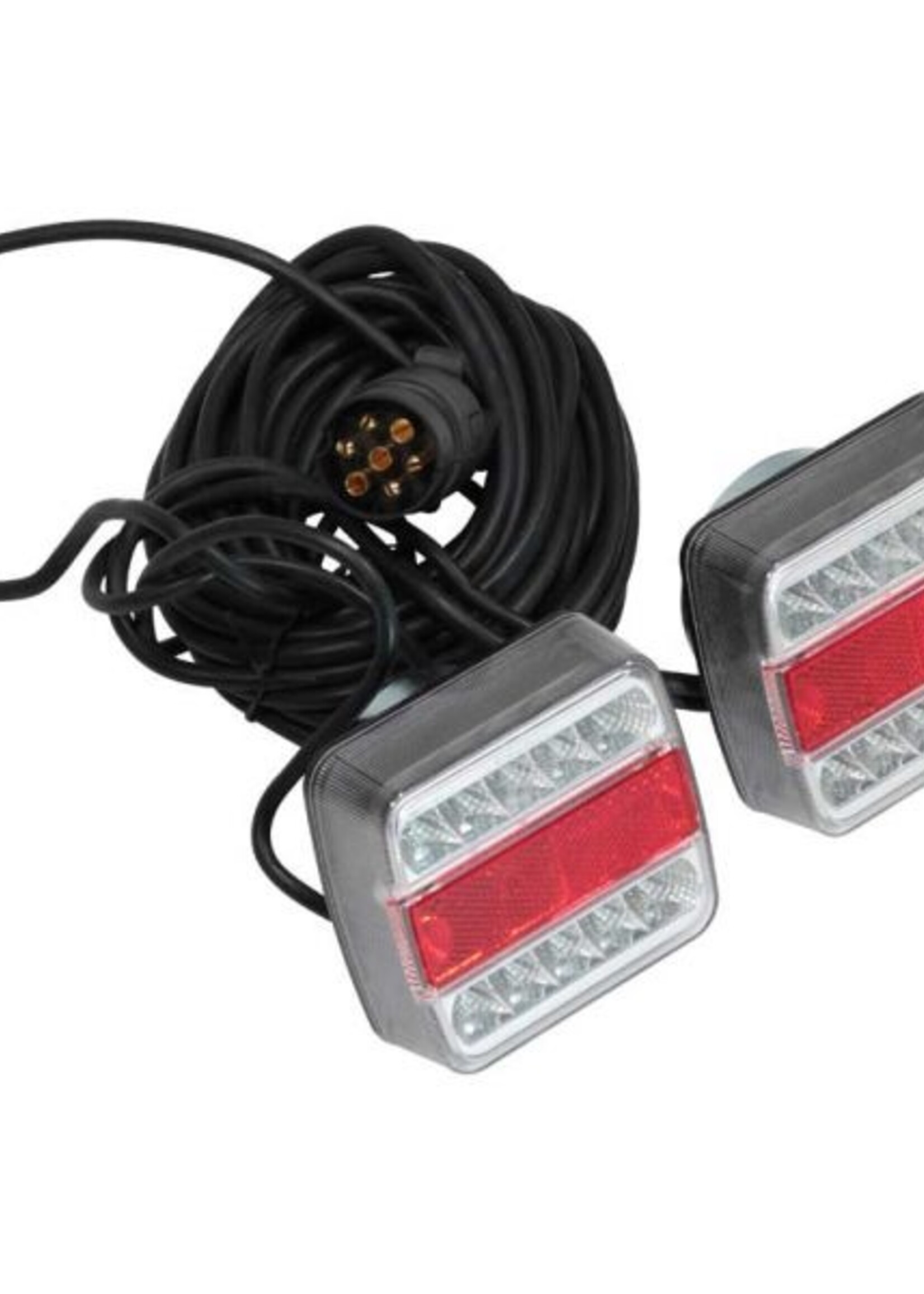 Cantonal LED verlichtingsset op magneten met 12 meter hoofdkabel - 7 polig - ideaal voor bootrailers