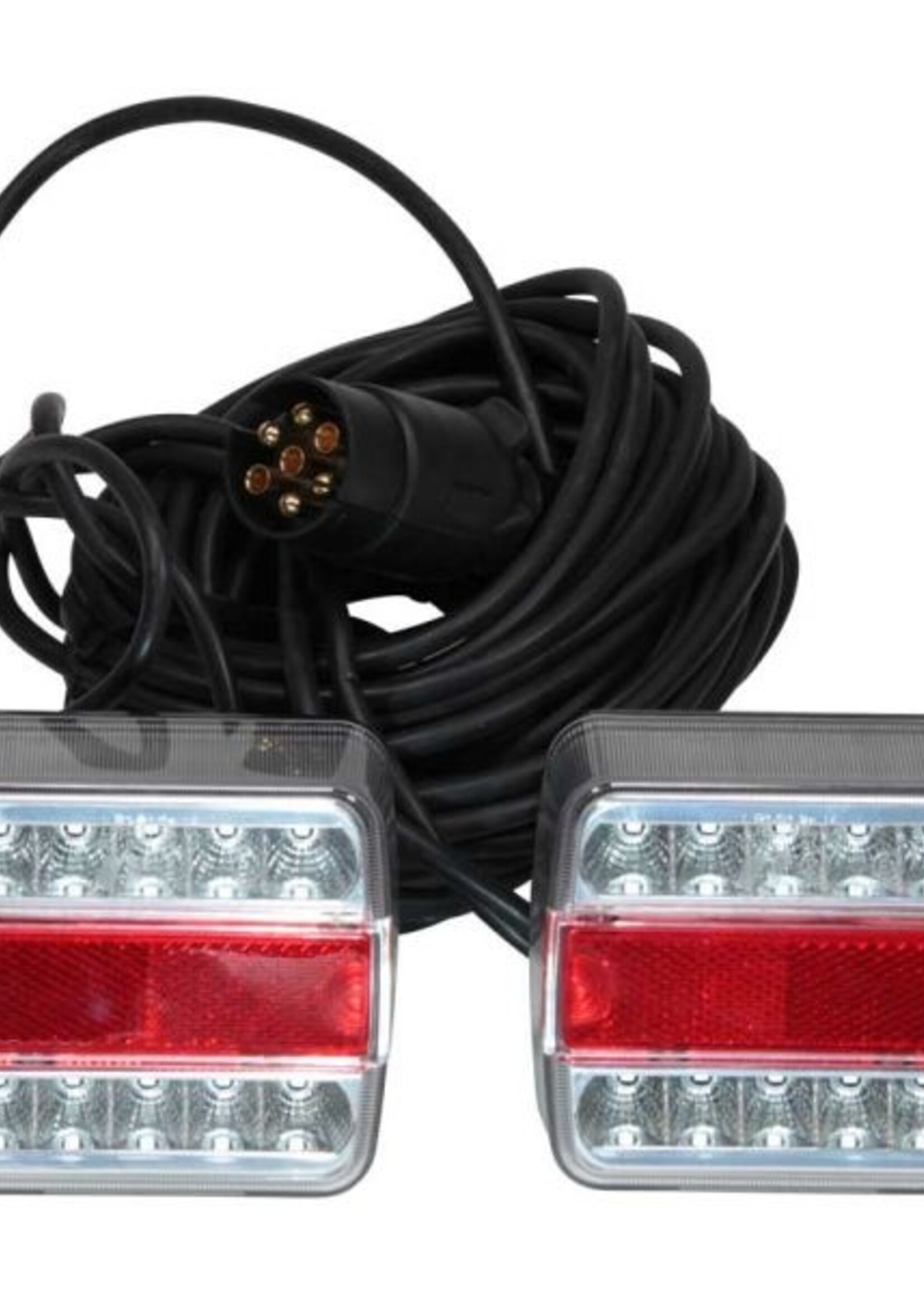 Cantonal LED verlichtingsset op magneten met 12 meter hoofdkabel - 7 polig - ideaal voor bootrailers