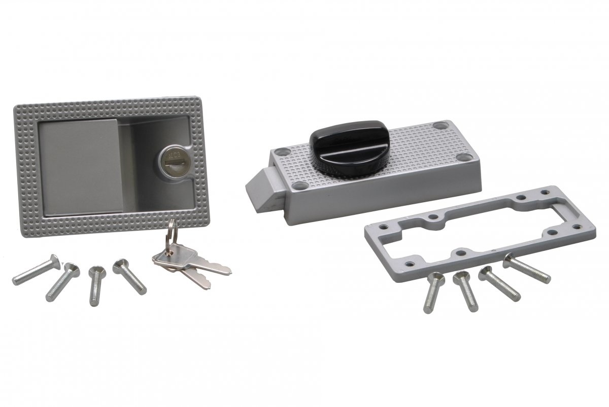Caravan slot binnen en buitenzijde aluminium - met greep
