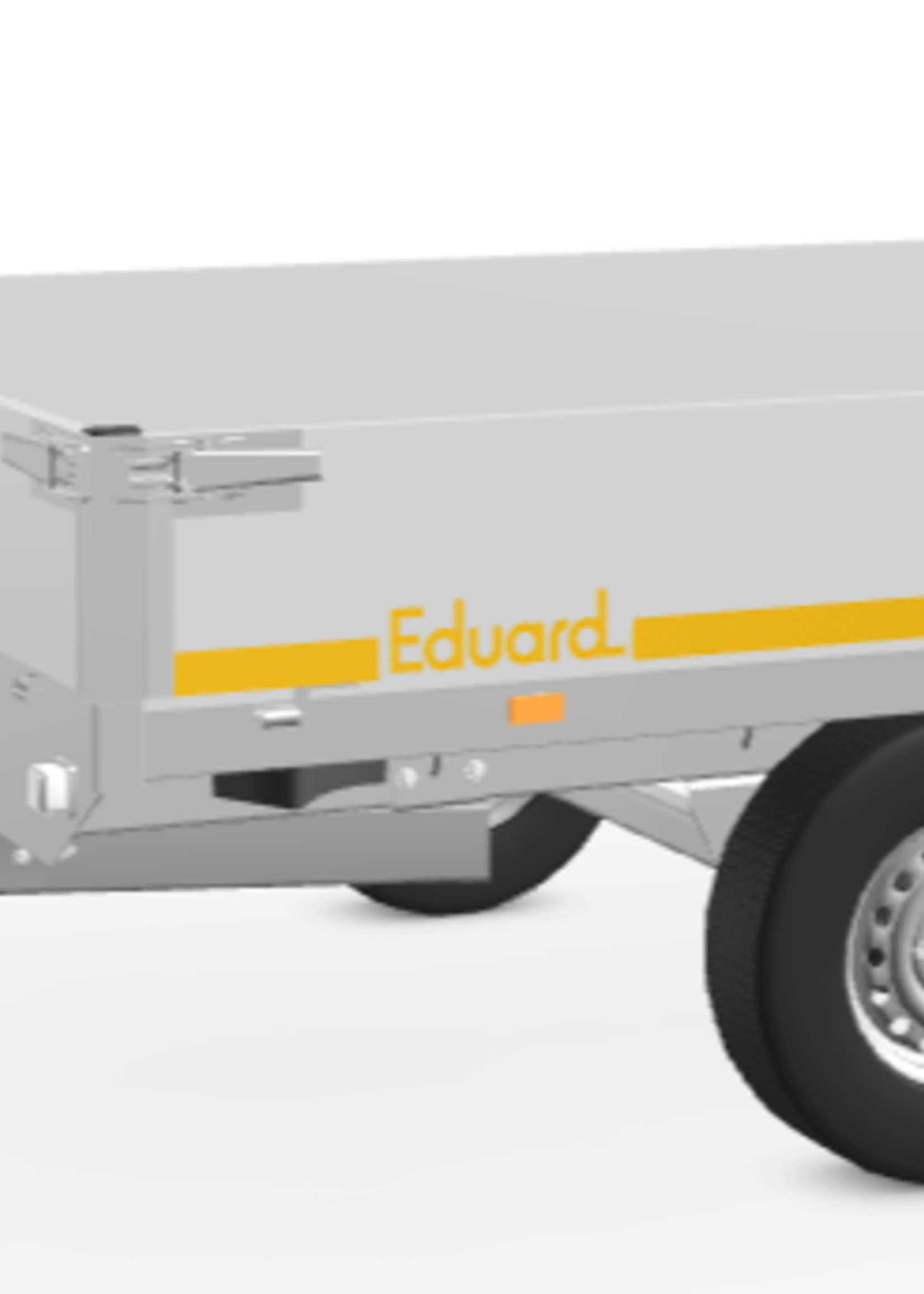 Eduard Geremde Eduard plateauwagen - 310x180 cm - 2000 kg bruto laadvermogen - 72 cm laadvloerhoogte - 30 cm borden