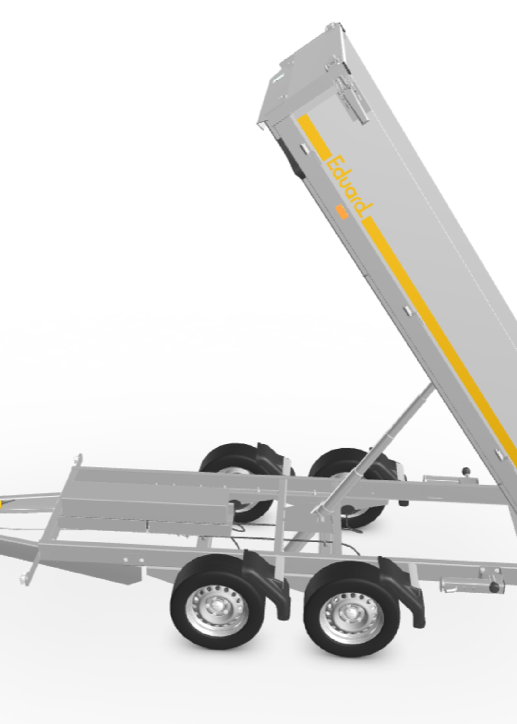 Eduard 310x160 cm - 2700 kg bruto laadvermogen - 63 cm laadvloerhoogte - elektrische bediening - 30 cm borden -  inclusief oprijplaten
