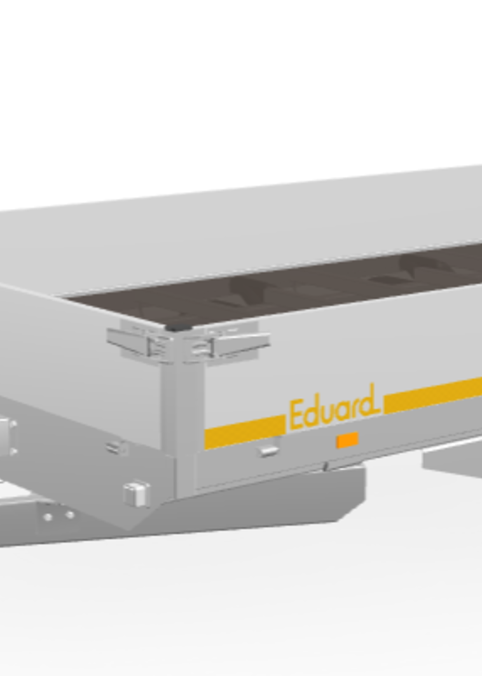 Eduard Geremde Eduard Multitransporter - 406x200 2700 kg bruto laadvermogen - 56 cm laadvloerhoogte - 30 cm borden - inclusief oprijplaten en handlier
