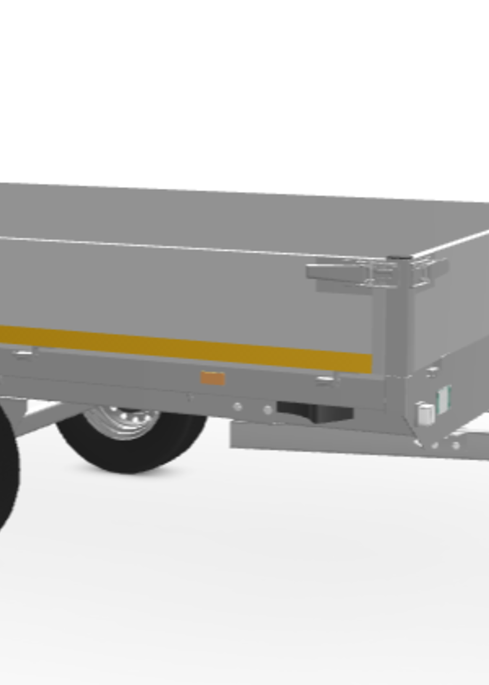 Eduard Ongeremde Eduard plateauwagen - 310x160 cm - 750 kg bruto laadvermogen - 72 cm laadvloerhoogte - 30 cm borden