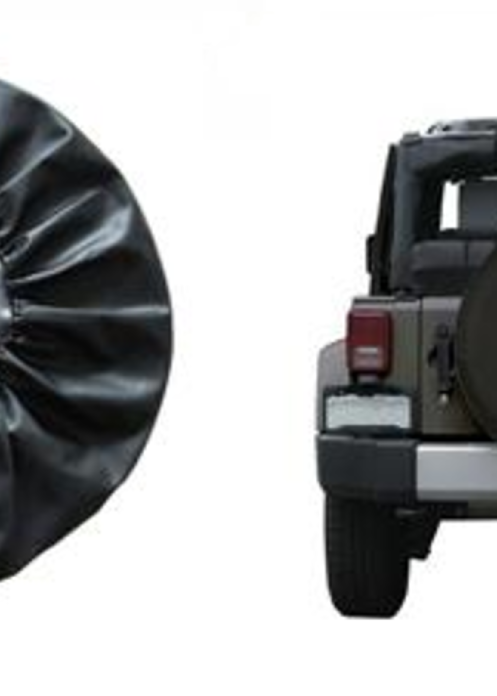 Cantonal Zwarte reservewiel hoes - 13 inch - Ø58x21 cm