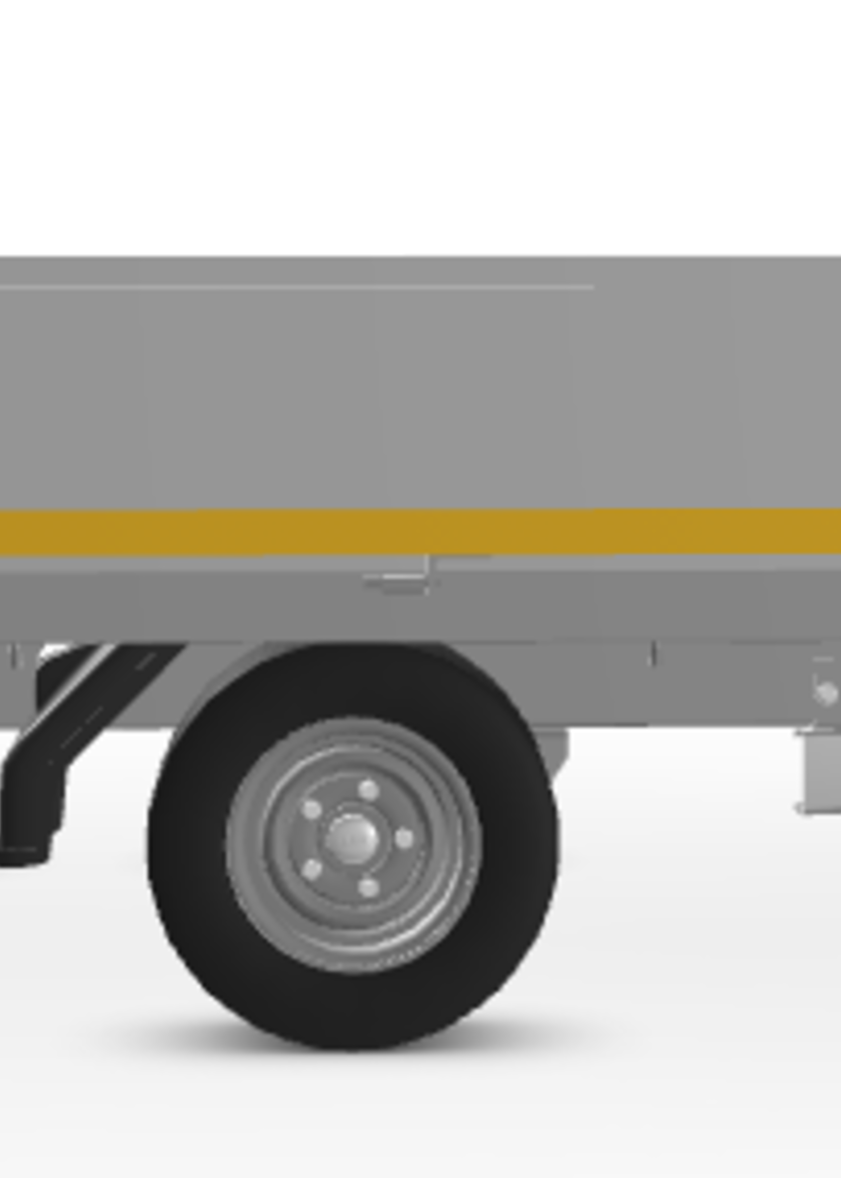 Eduard Geremde Eduard plateauwagen - 310x160 cm - 2000 kg bruto laadvermogen - 56 cm laadvloerhoogte - 30 cm borden - tandemasser