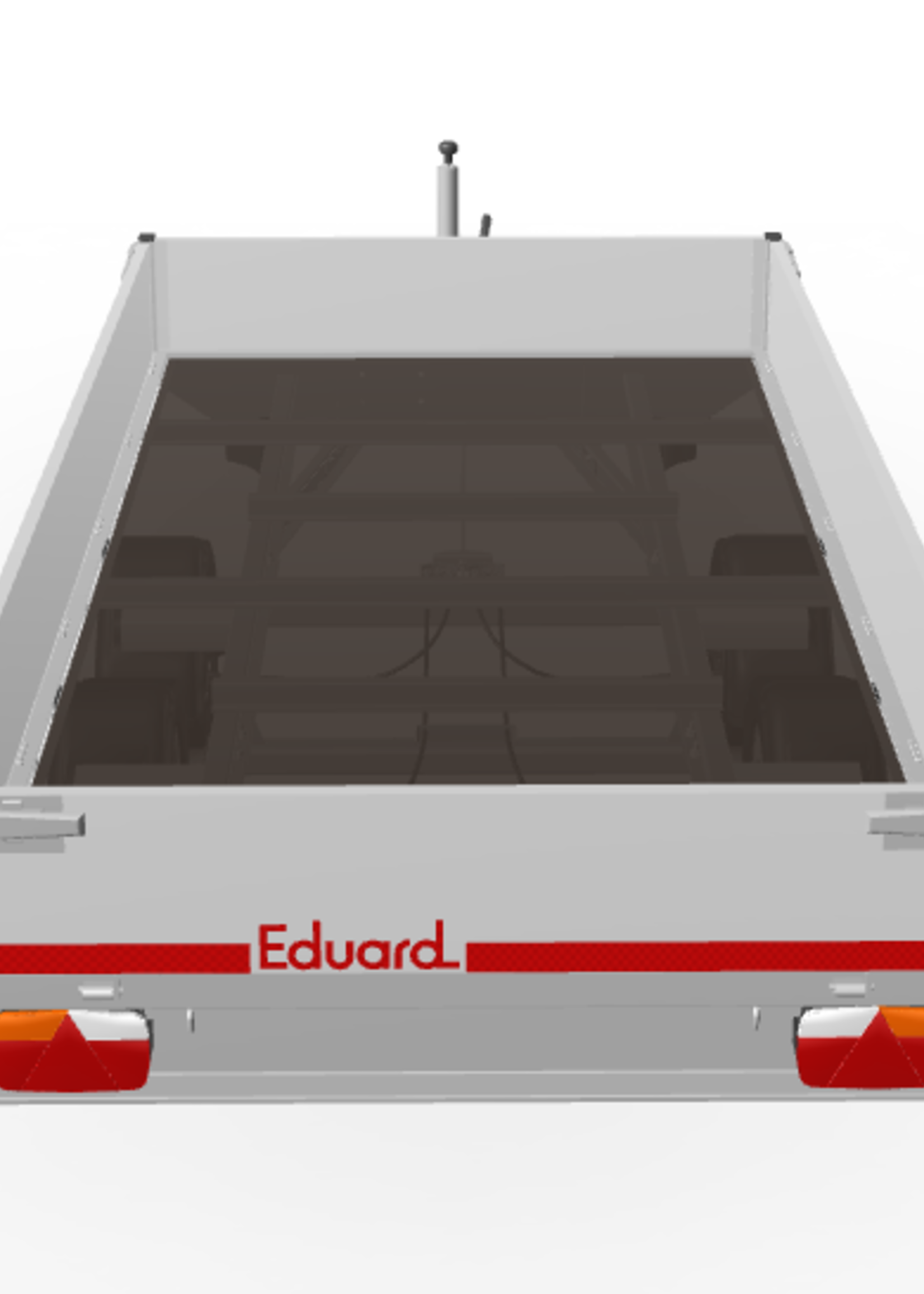 Eduard Geremde Eduard plateauwagen - 310x160 cm - 2000 kg bruto laadvermogen - 56 cm laadvloerhoogte - 30 cm borden - tandemasser