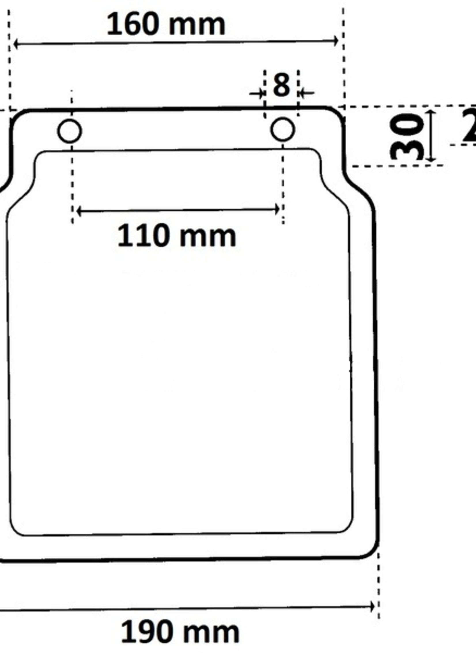 Cantonal Flexibele spatlap aanhanger kunststof (190x220 mm) - 2 stuks