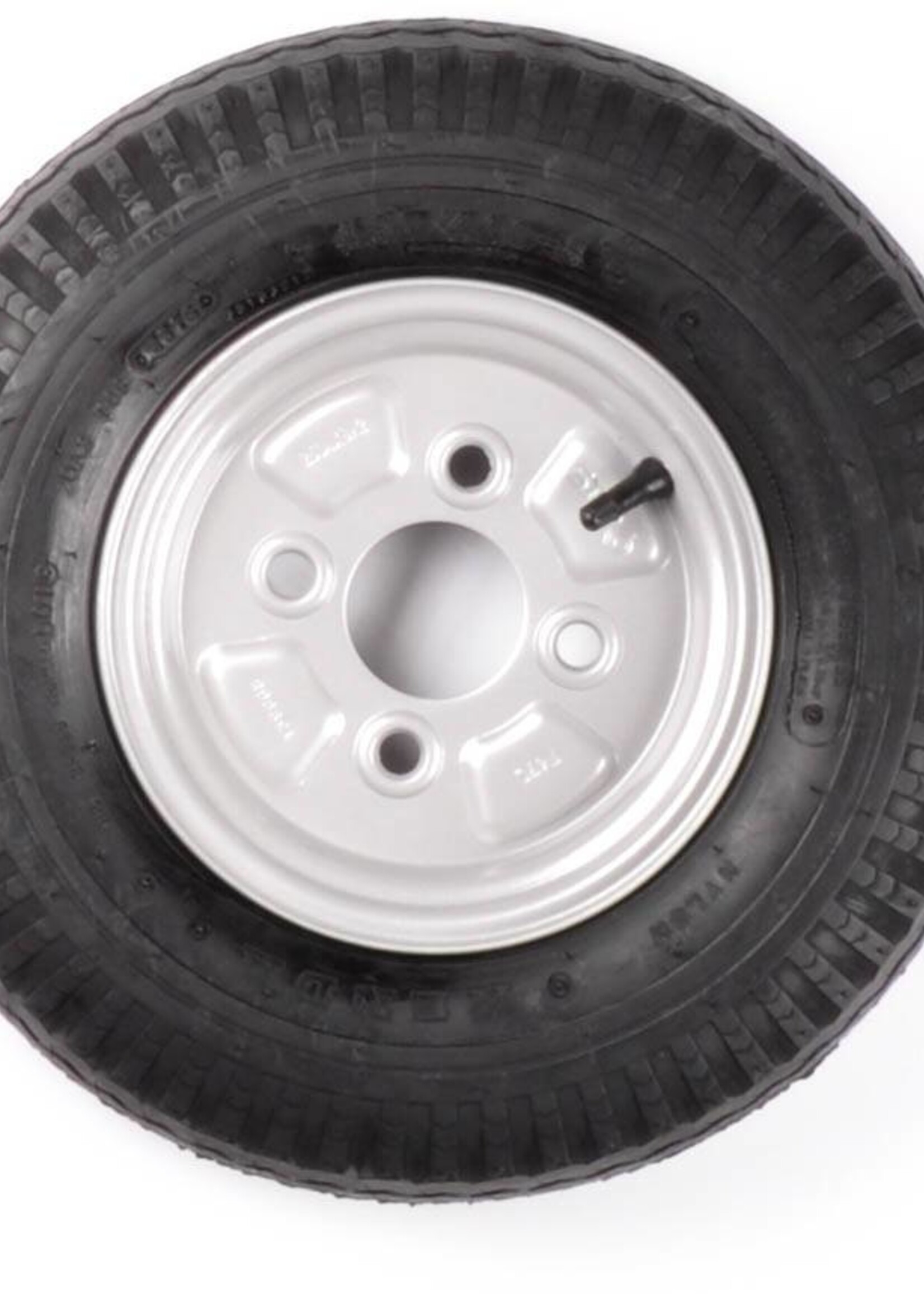 Cantonal Compleet wiel - 4.50-10 band + velg - opel steek: 4x100 - draagvermogen 400 kg - 6PR - naafdiameter 60 mm