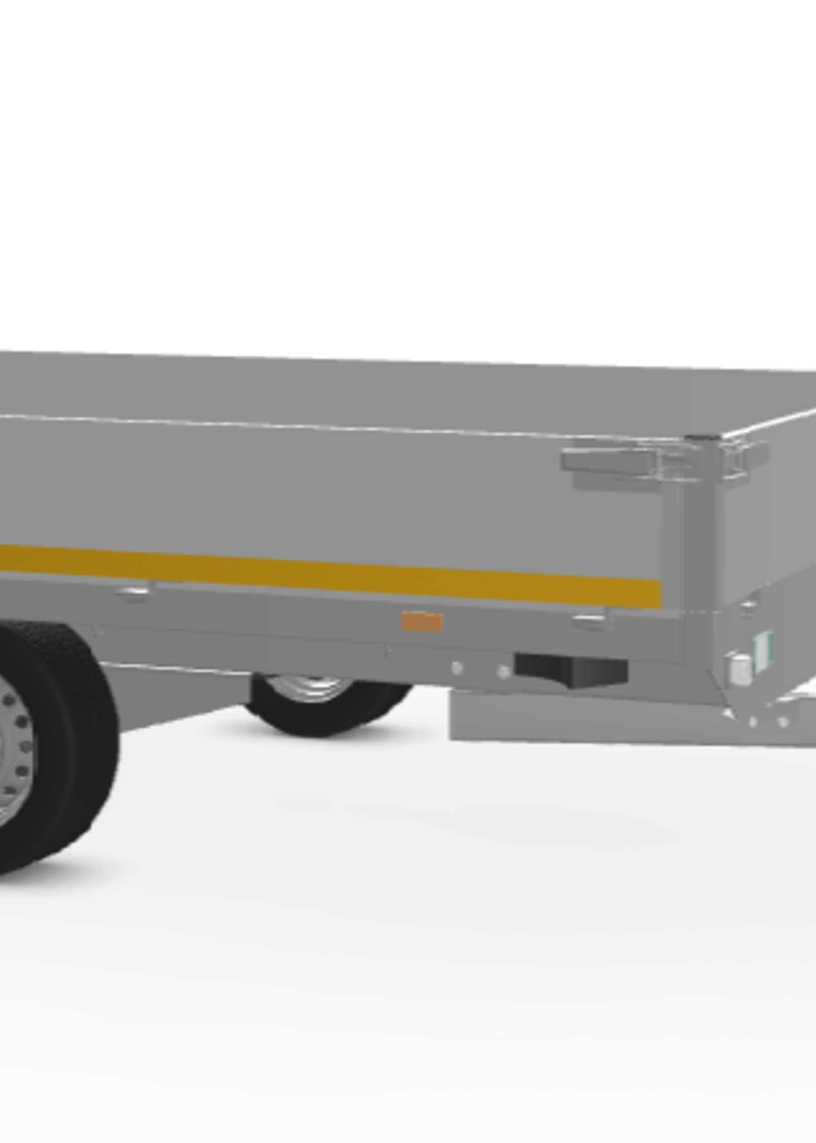 Eduard Geremde Eduard plateauwagen - 310x180 cm - 1500 kg bruto laadvermogen - 63 cm laadvloerhoogte - 30 cm borden