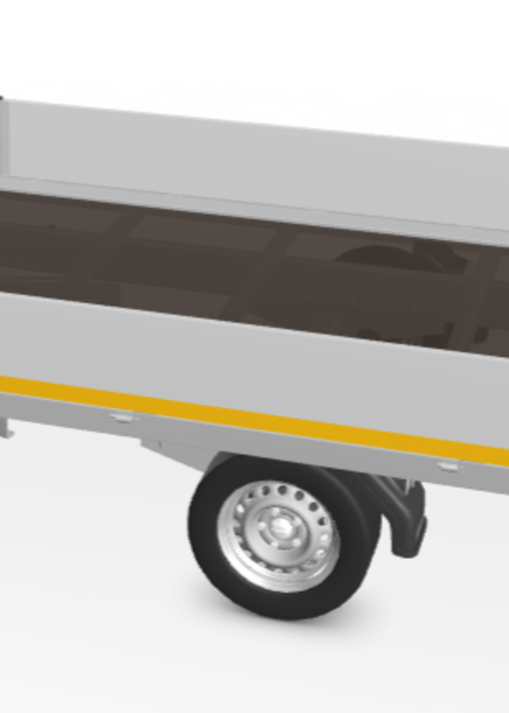 Eduard Geremde Eduard plateauwagen - 310x180 cm - 1500 kg bruto laadvermogen - 63 cm laadvloerhoogte - 30 cm borden