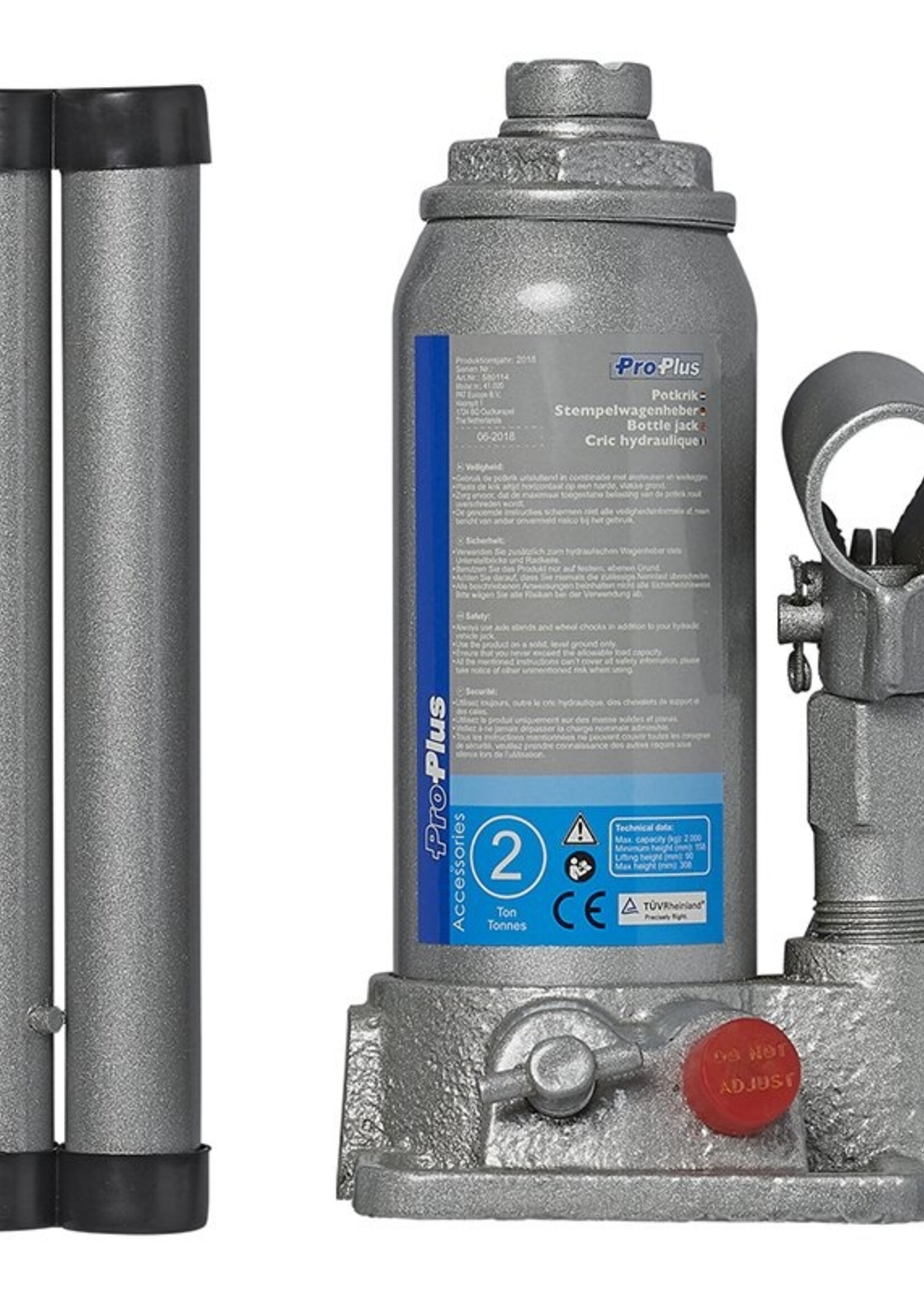 Cantonal Potkrik - maximaal draagvermogen 2 ton (2000 kg) - TüV/GS gekeurd