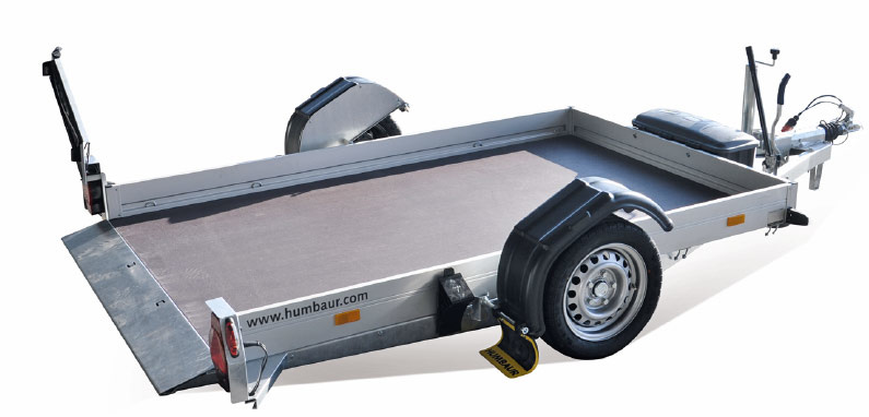 Humbaur HKT verlaagbare motortrailer - 250x156 cm - 1350 kg - geremd - handpomp
