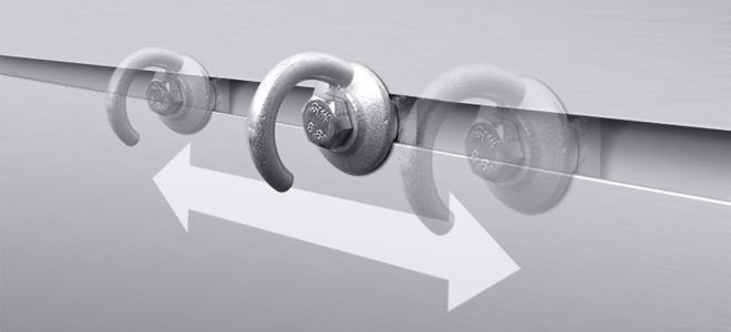 Nethaak met schuifbevestiging - 30x19x0,8 mm - geschikt voor Anssems aanhanger