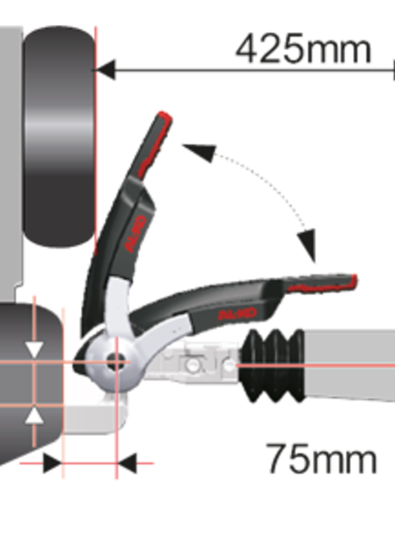 AL-KO AL-KO AKS3004 antislinger geremde koppeling - rond 35/45/50 mm - 3000 kg - inclusief slot en safetybal