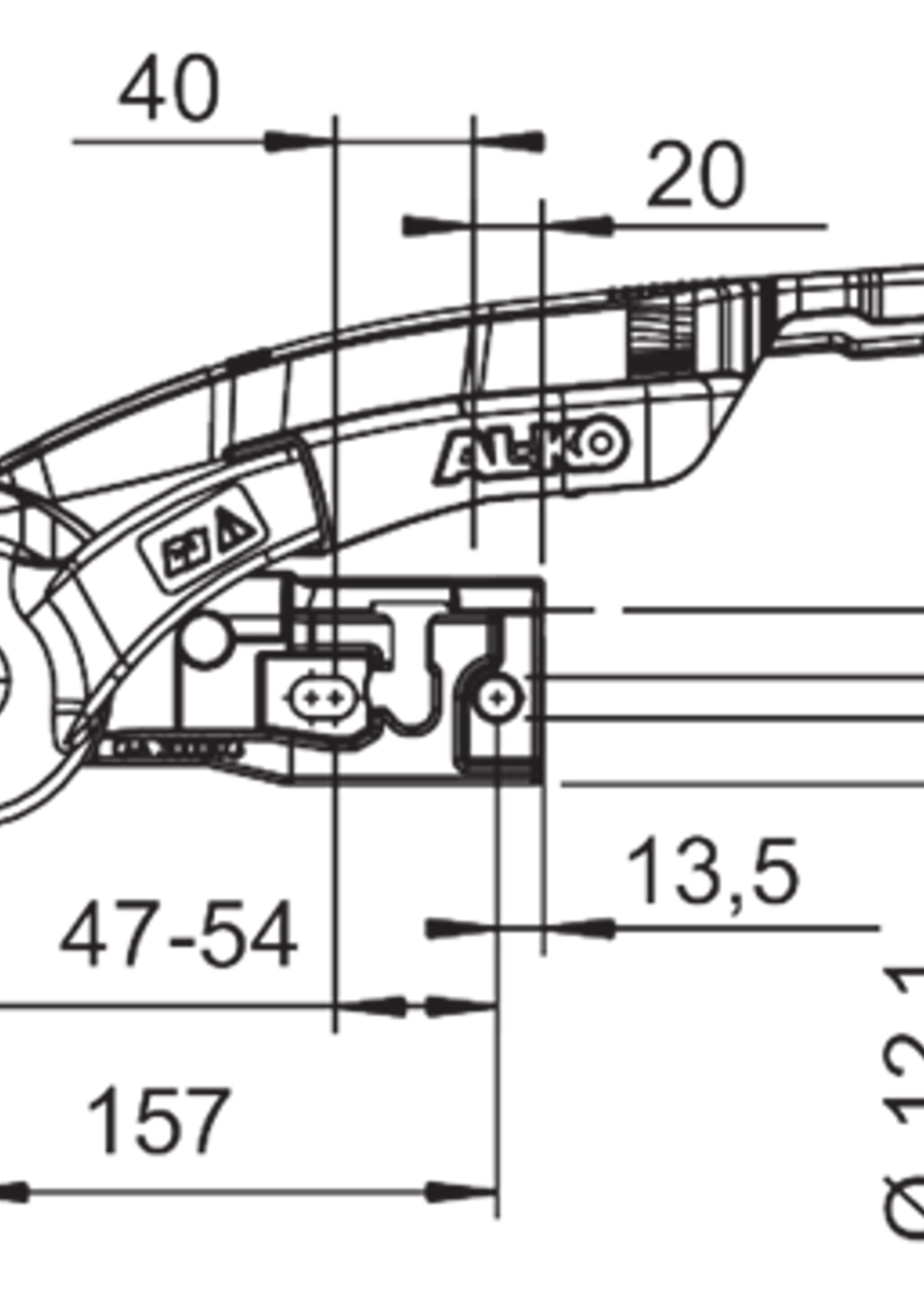 AL-KO AL-KO AKS3004 antislinger geremde koppeling - rond 35/45/50 mm - 3000 kg - inclusief slot en safetybal