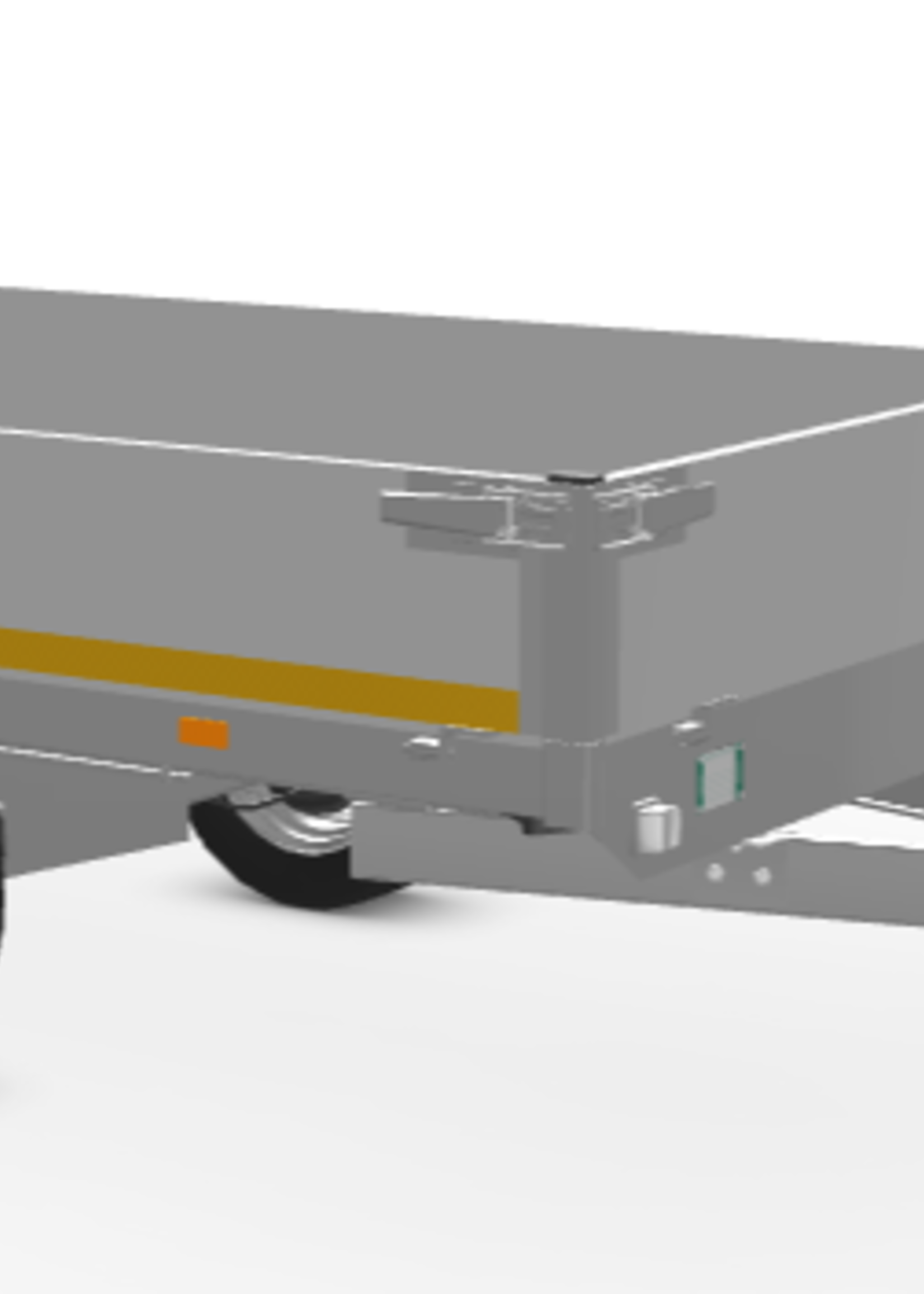 Eduard Geremde Eduard plateauwagen - 310x160 cm - 1500 kg bruto laadvermogen - 63 cm laadvloerhoogte - 40 cm borden
