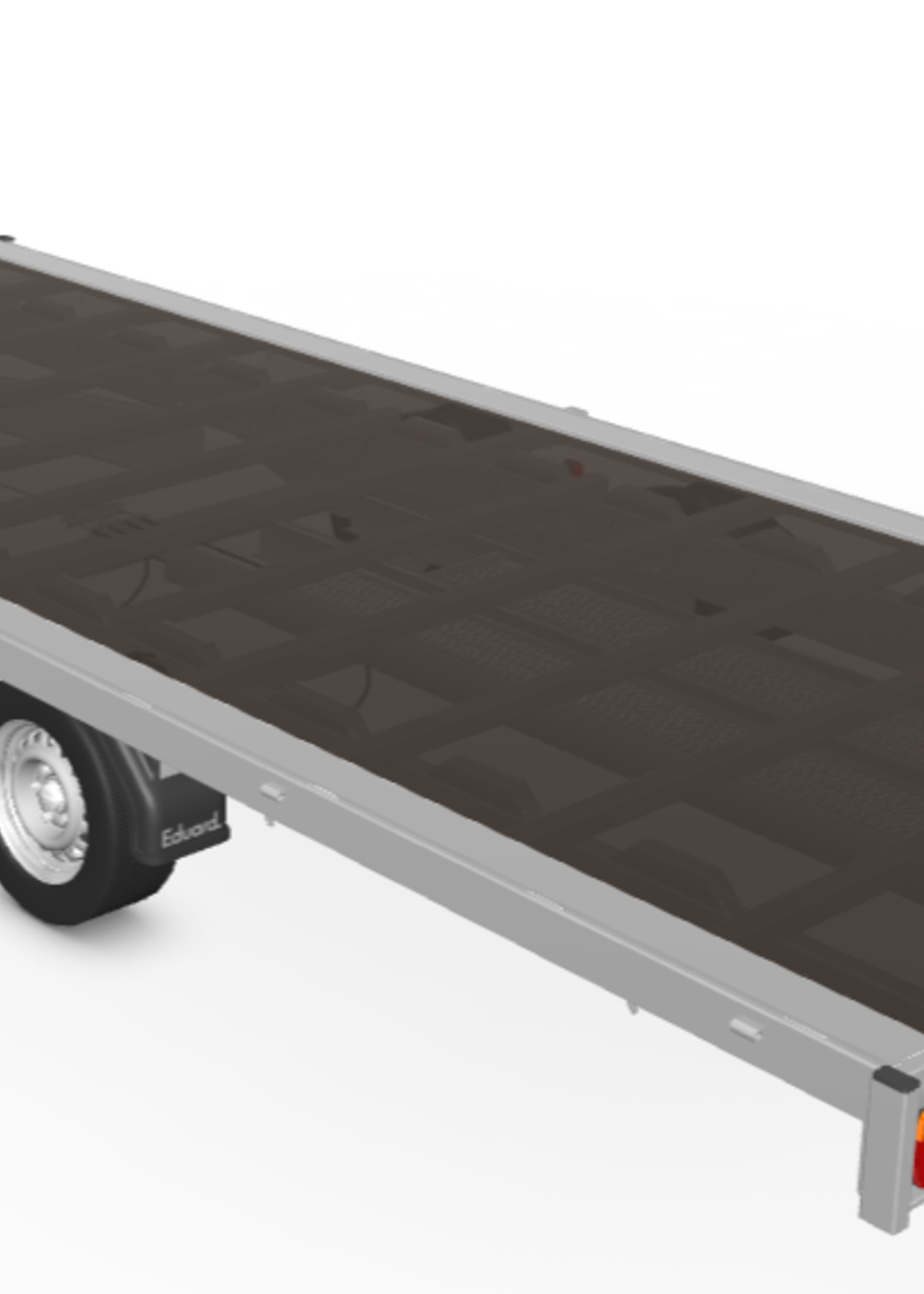 Eduard Geremde Eduard autotransporter - 506x220 cm - 3000 kg bruto laadvermogen - 63 cm laadvloerhoogte - inclusief lier en oprijplaten