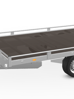 Eduard Geremde Eduard autotransporter - 406x200 cm - 3000 kg bruto laadvermogen - 63 cm laadvloerhoogte - 10 cm hoge reling - inclusief oprijplaten