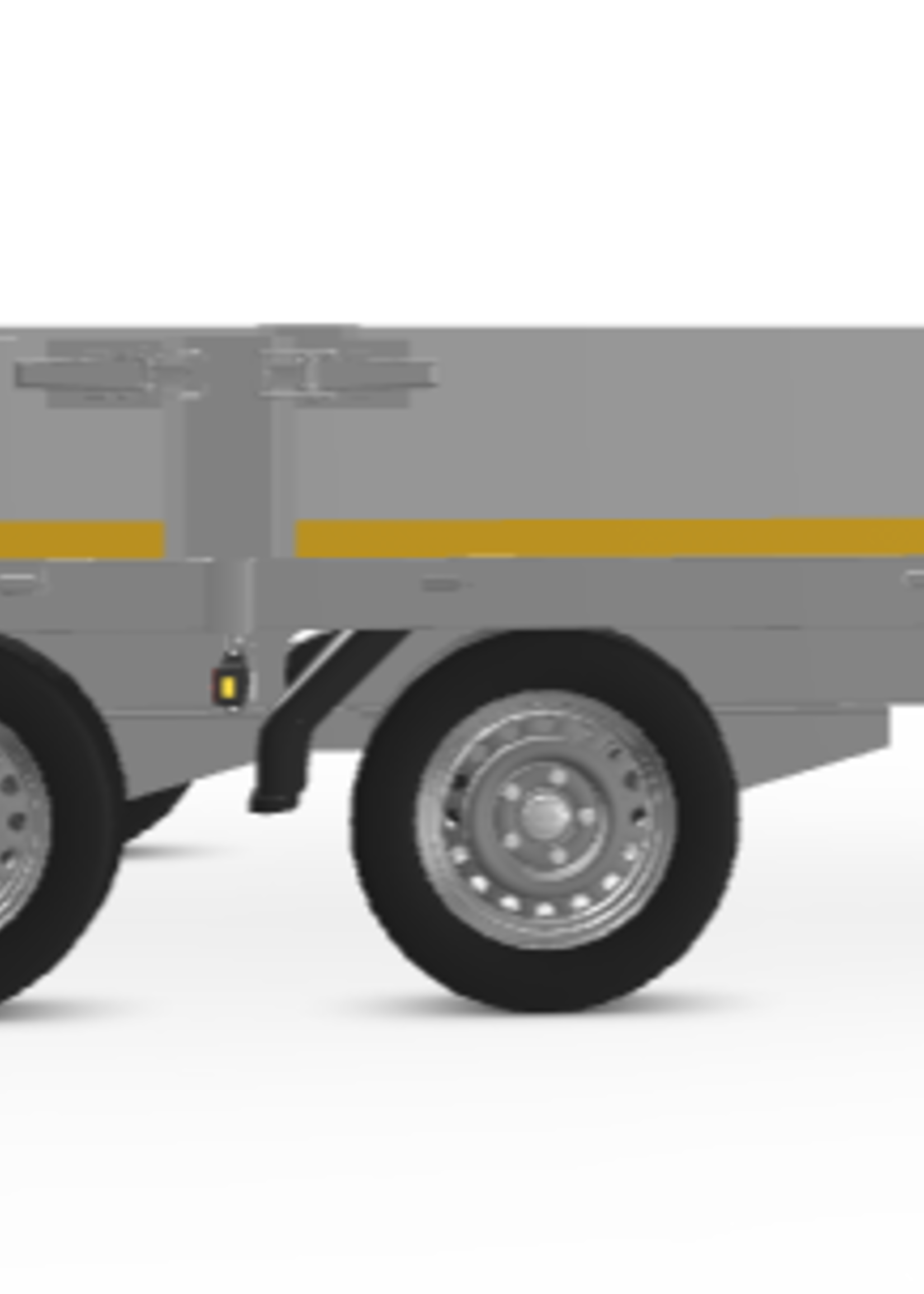 Eduard Geremde Eduard plateauwagen - 556x220 cm - 3000 kg bruto laadvermogen - 63 cm laadvloerhoogte - inclusief oprijplaten - 30 cm borden