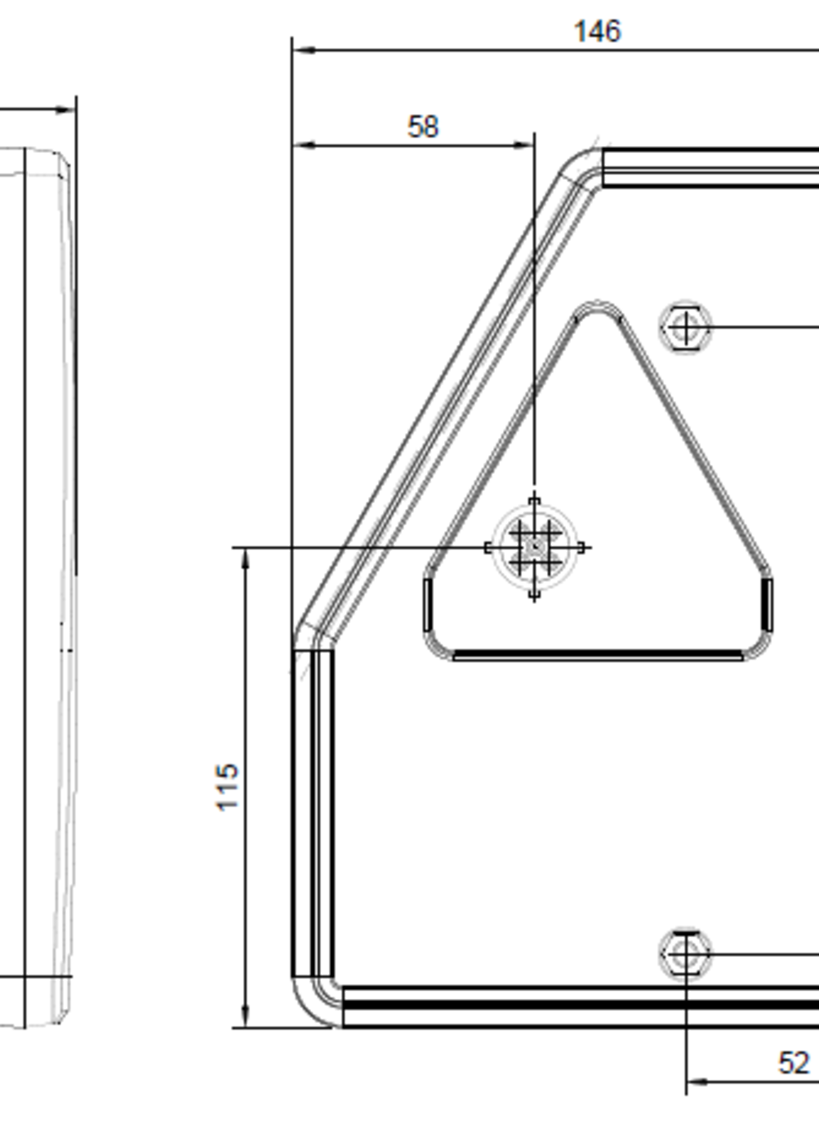 Fristom Fristom FT-277 rechts - inclusief achteruitrijverlichting - LED - 211x146x49 mm