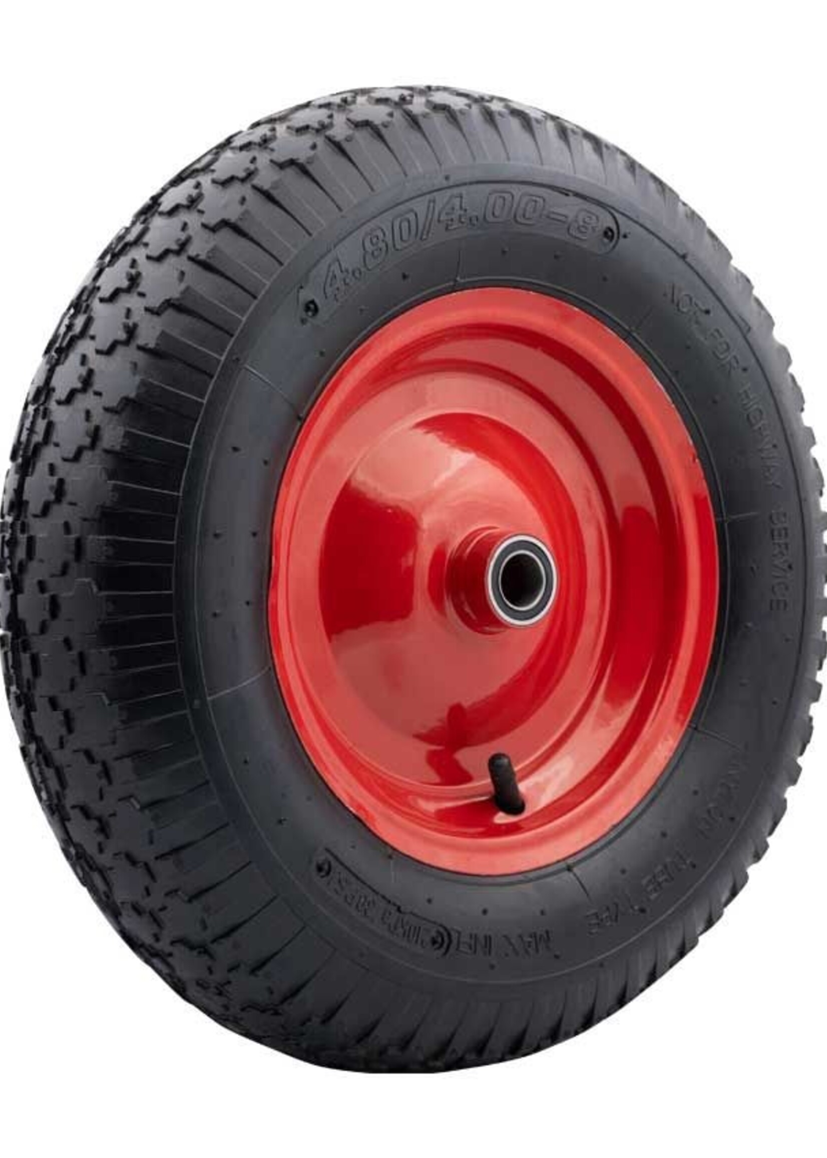 Cantonal 4.00-8 kruiwagenwiel - luchtband en stalen velg - 195 kg maximale belasting - 20 mm asgat/naafdiameter - inclusief kogellager