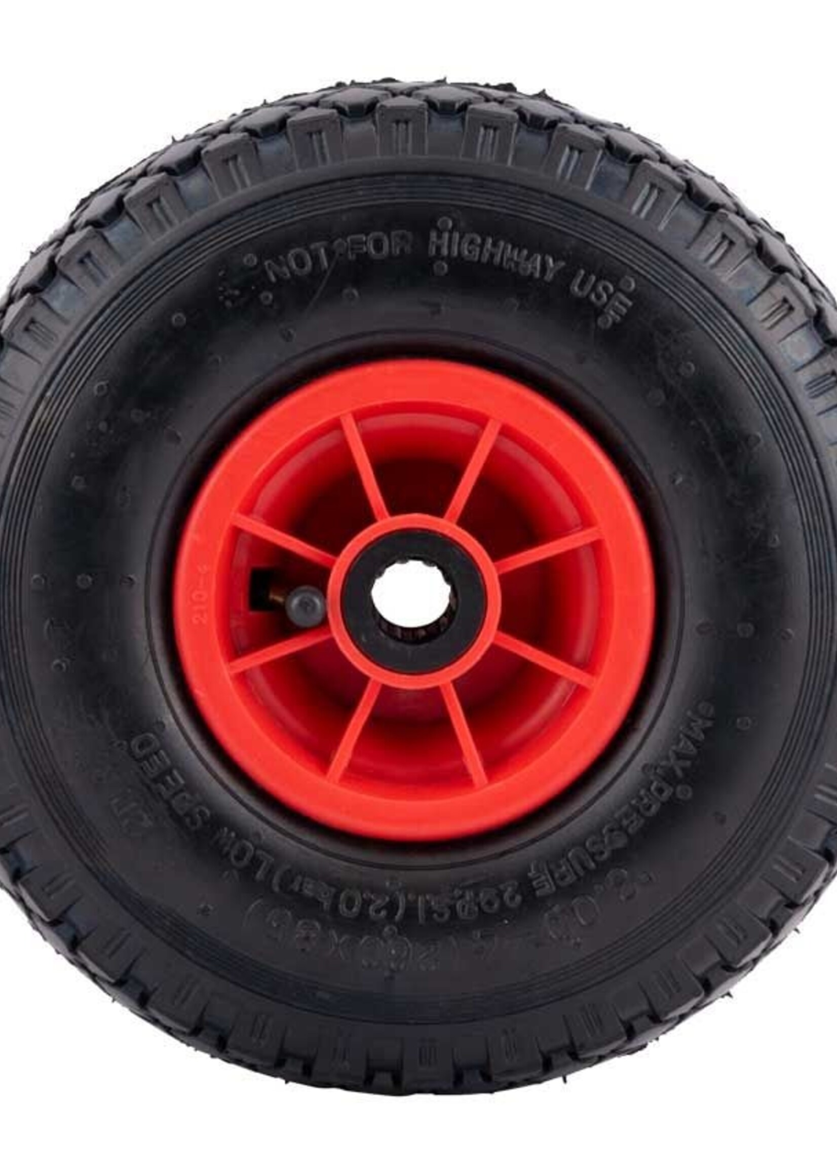 Cantonal Steekwagenwiel 3.00-4 - luchtband - 125 kg - 20 mm asgat/naafdiameter - inclusief rollager