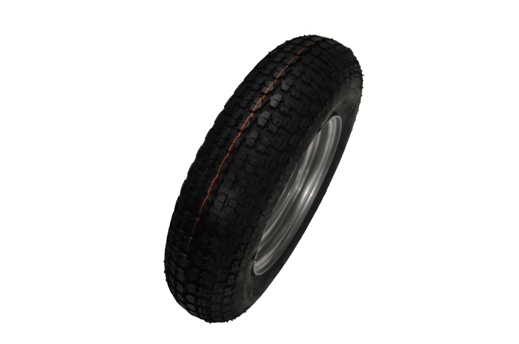 Compleet wiel - 3.50-8 band + velg - opel steek: 4x100 - 4PR - draagvermogen 170 kg - naafdiameter 60 mm