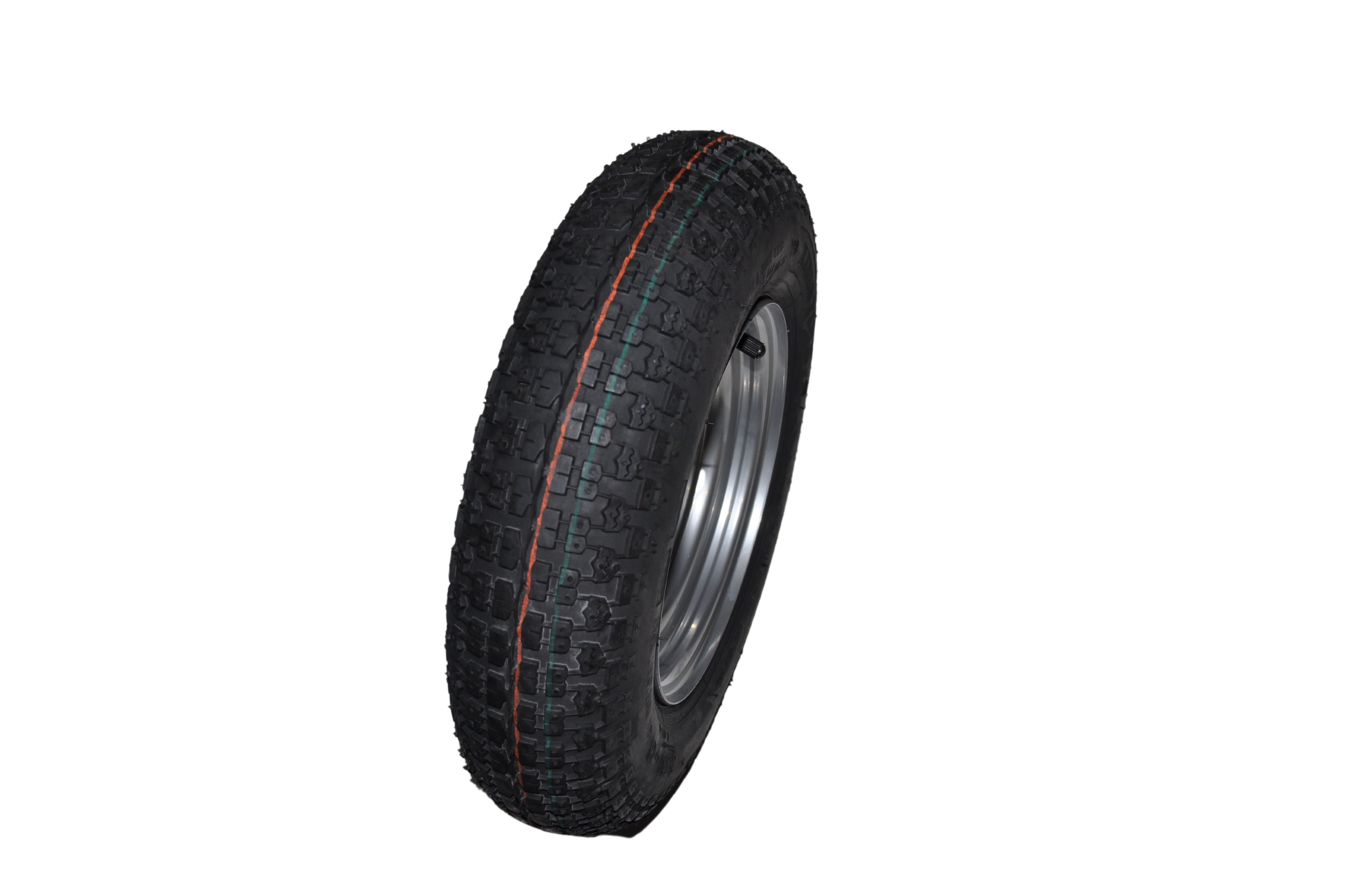 Compleet wiel - 3.50-8 band + velg - franse steek: 4x115 - 4PR - draagvermogen 170 kg - naafdiameter 85 mm