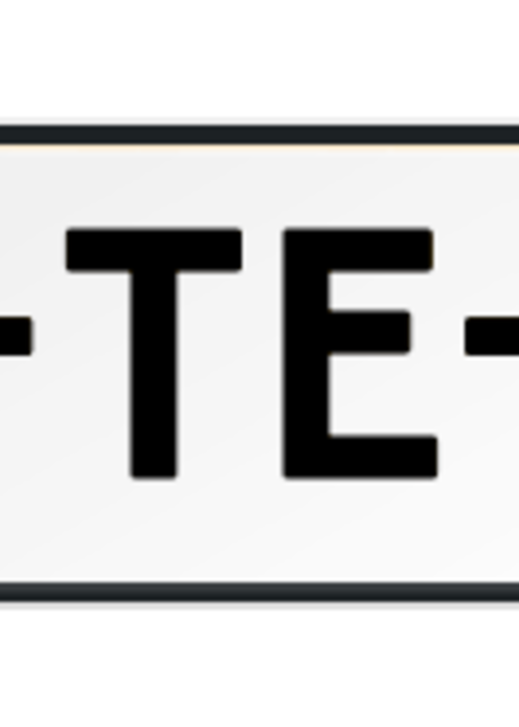 Cantonal Witte kentekenplaat voor aanhangwagen