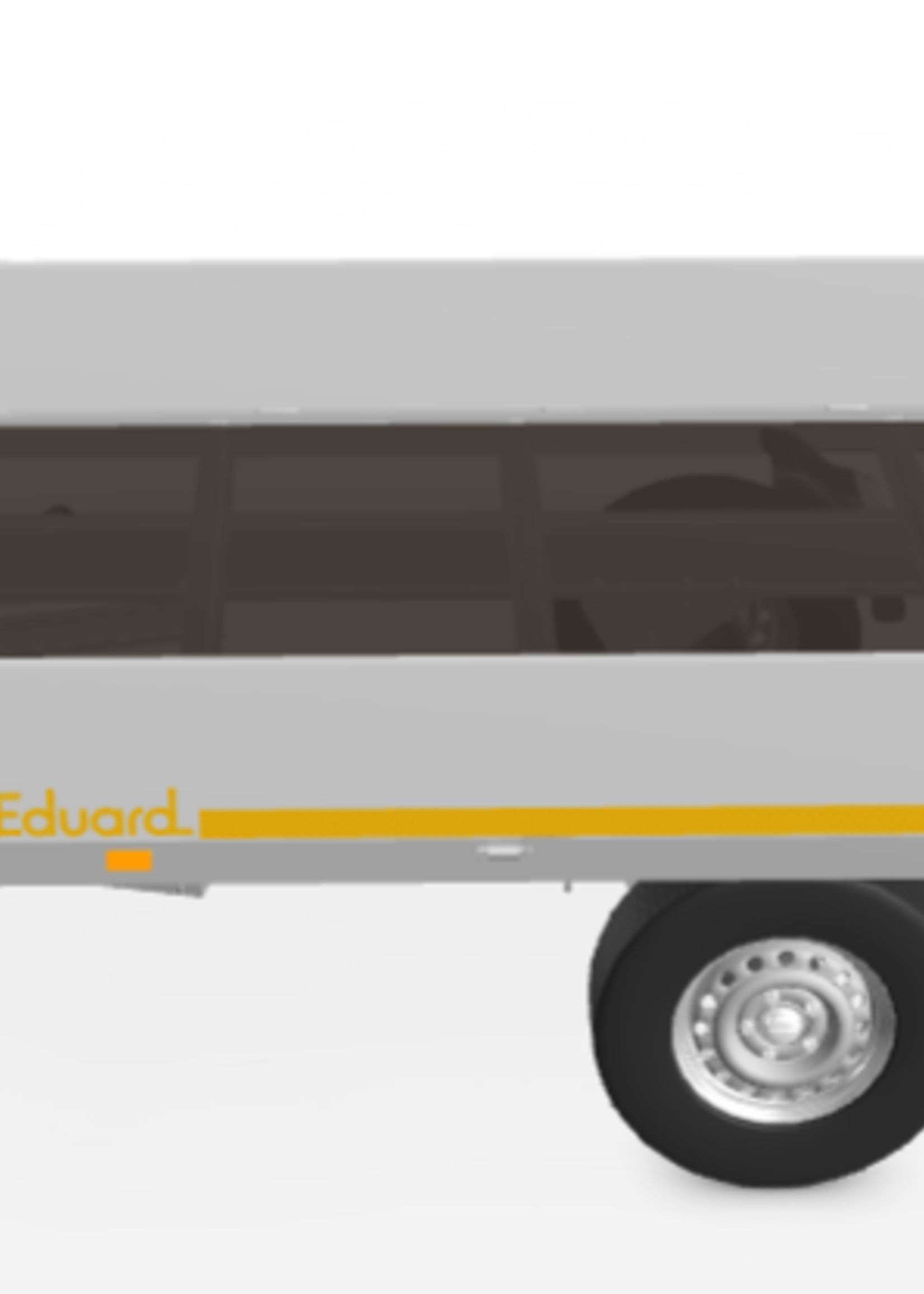 Eduard Geremde Eduard plateauwagen - 310x160 cm - 1000 kg bruto laadvermogen - 72 cm laadvloerhoogte - 30 cm borden