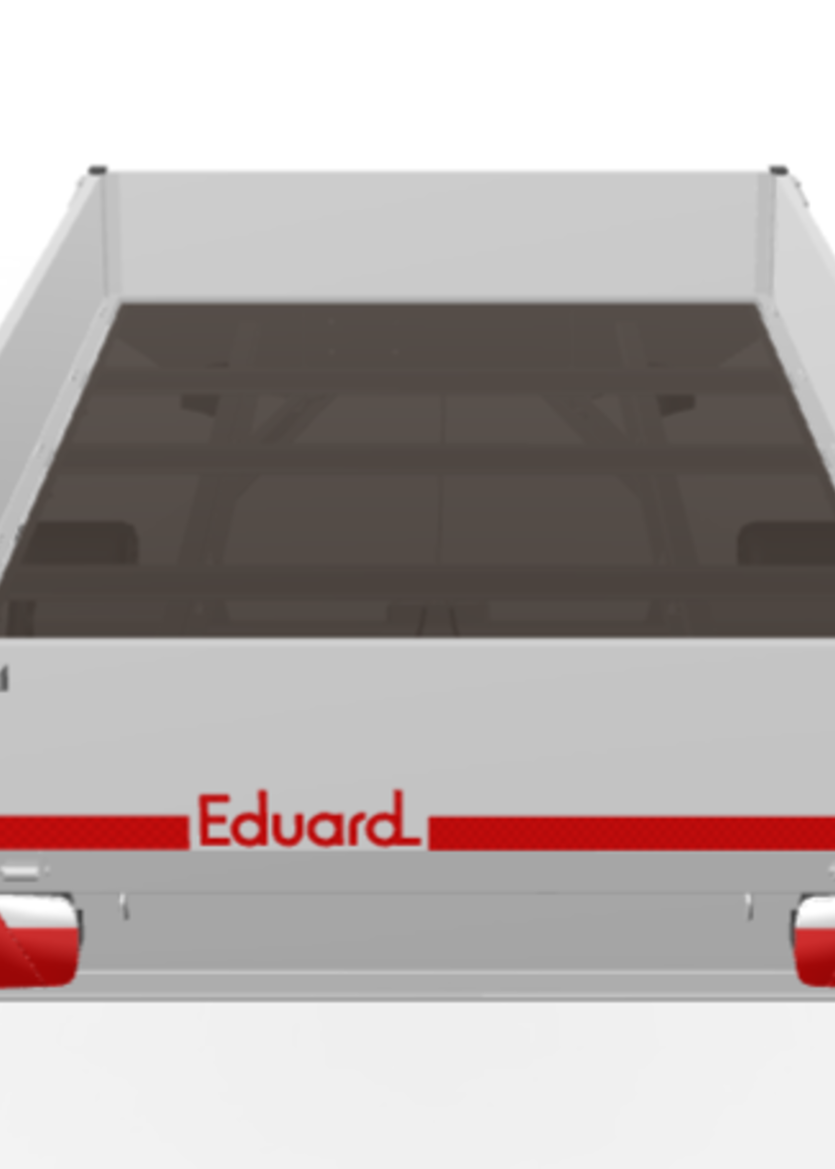 Eduard Geremde Eduard plateauwagen - 310x160 cm - 1000 kg bruto laadvermogen - 72 cm laadvloerhoogte - 30 cm borden